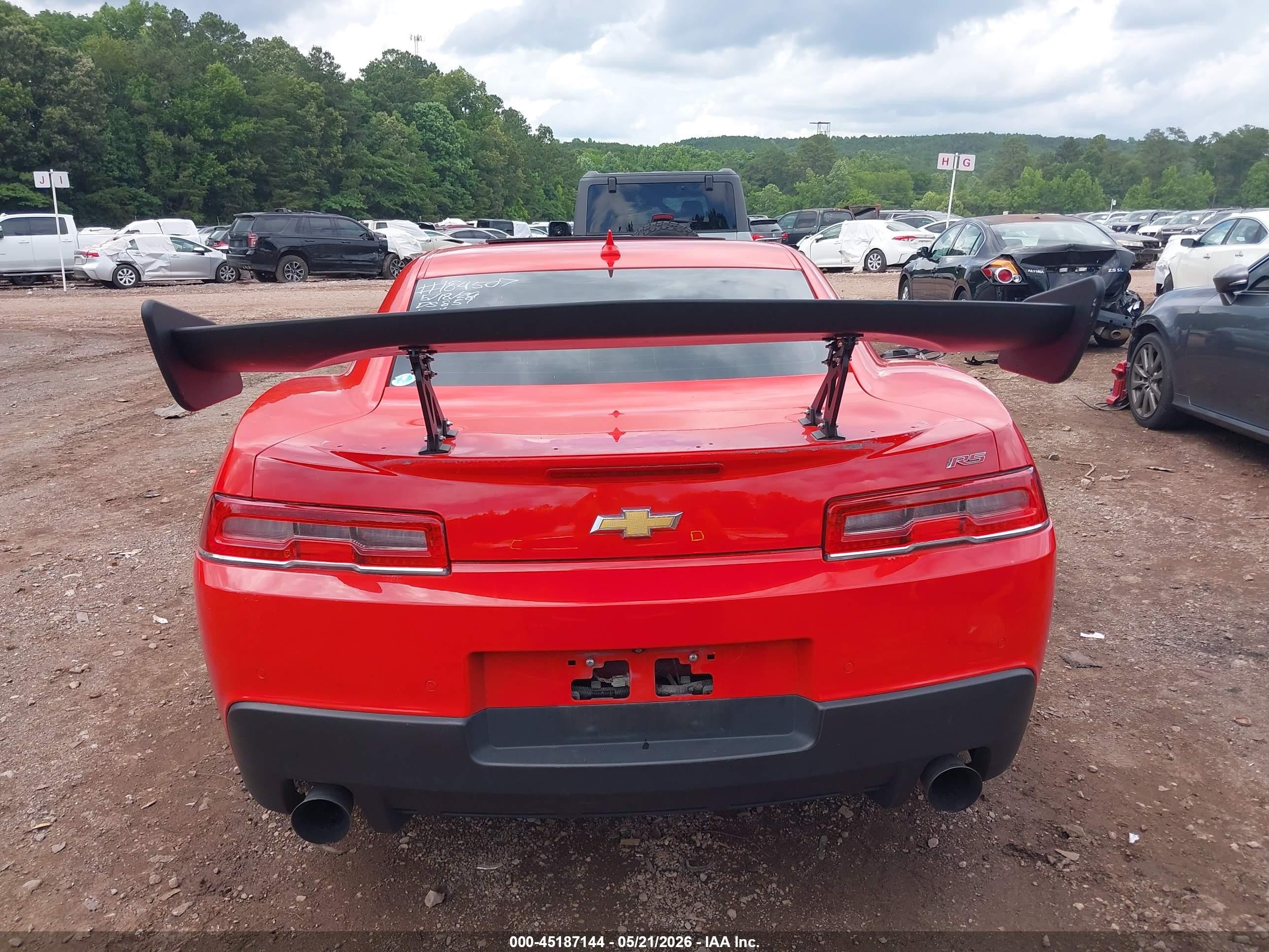 2014 Chevrolet Camaro 2lt Red vin: 2G1FC1E35E9225143