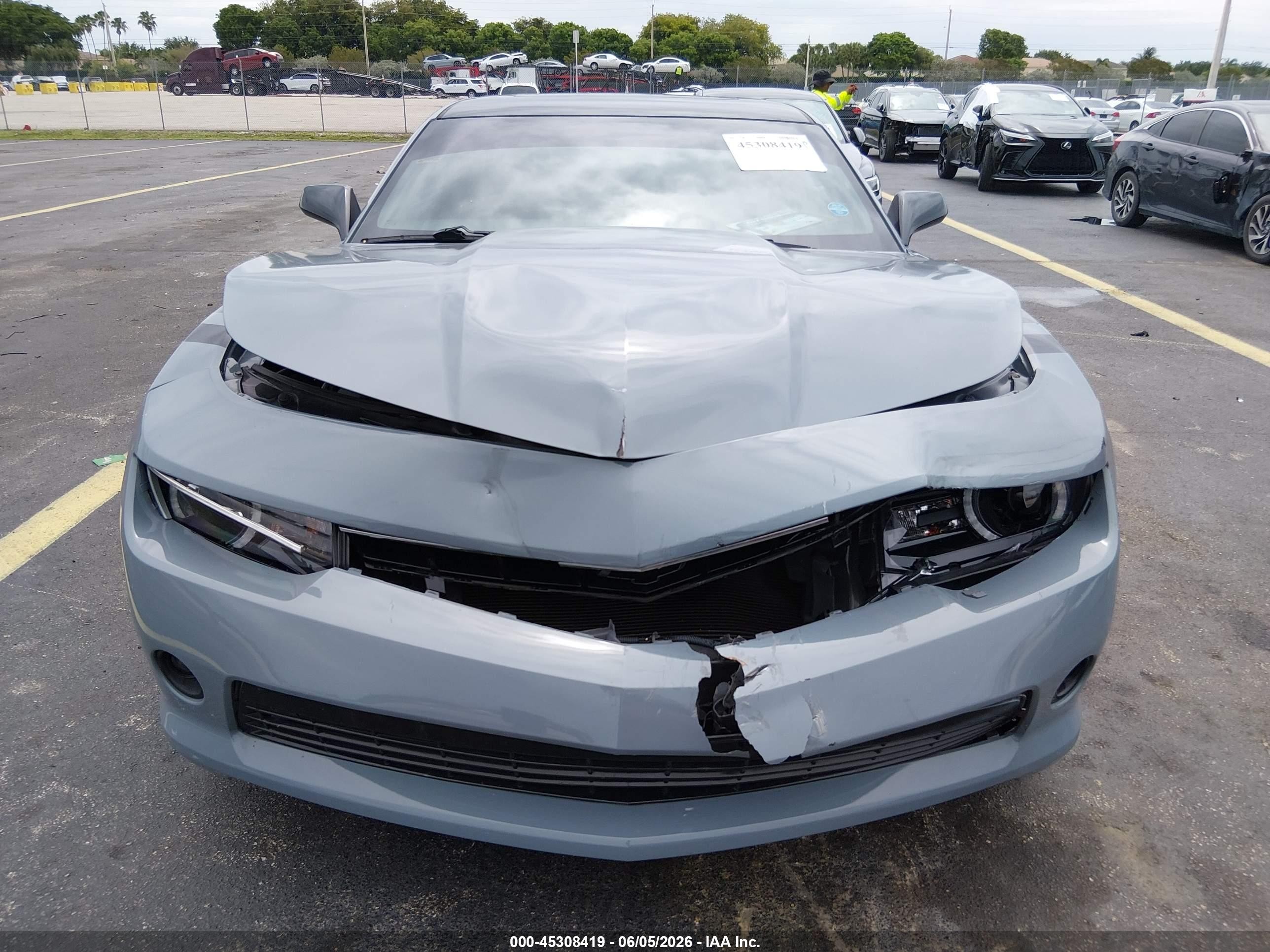 2014 Chevrolet Camaro 2lt Gray vin: 2G1FC1E35E9242315