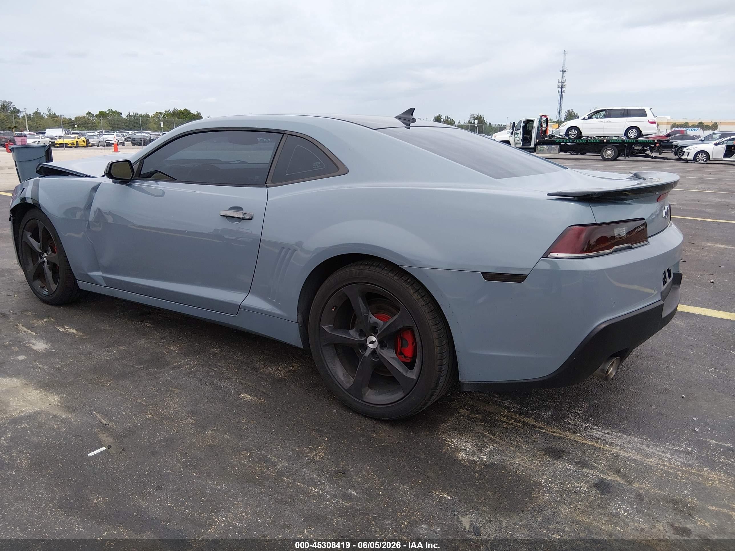 2014 Chevrolet Camaro 2lt Gray vin: 2G1FC1E35E9242315