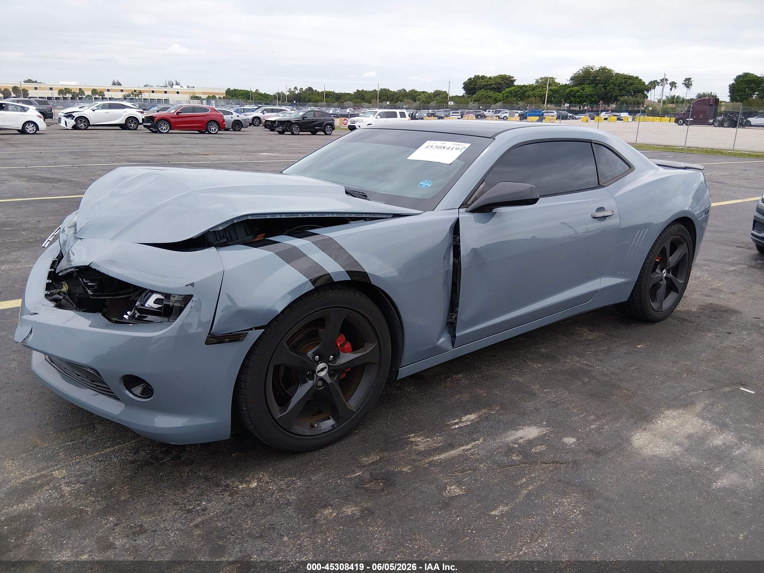 2014 Chevrolet Camaro 2lt Gray vin: 2G1FC1E35E9242315