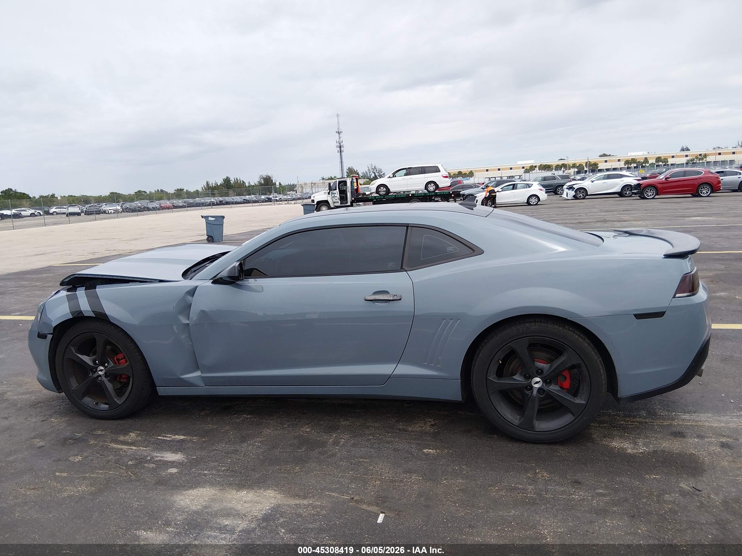 2014 Chevrolet Camaro 2lt Gray vin: 2G1FC1E35E9242315
