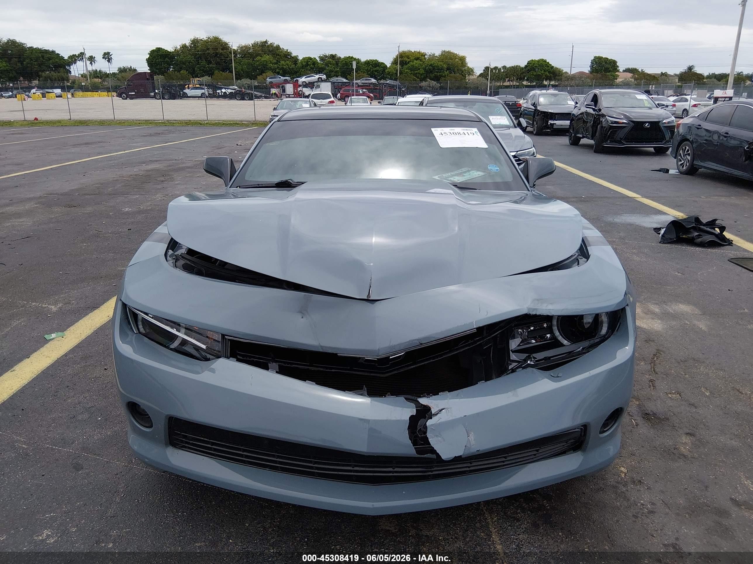 2014 Chevrolet Camaro 2lt Gray vin: 2G1FC1E35E9242315
