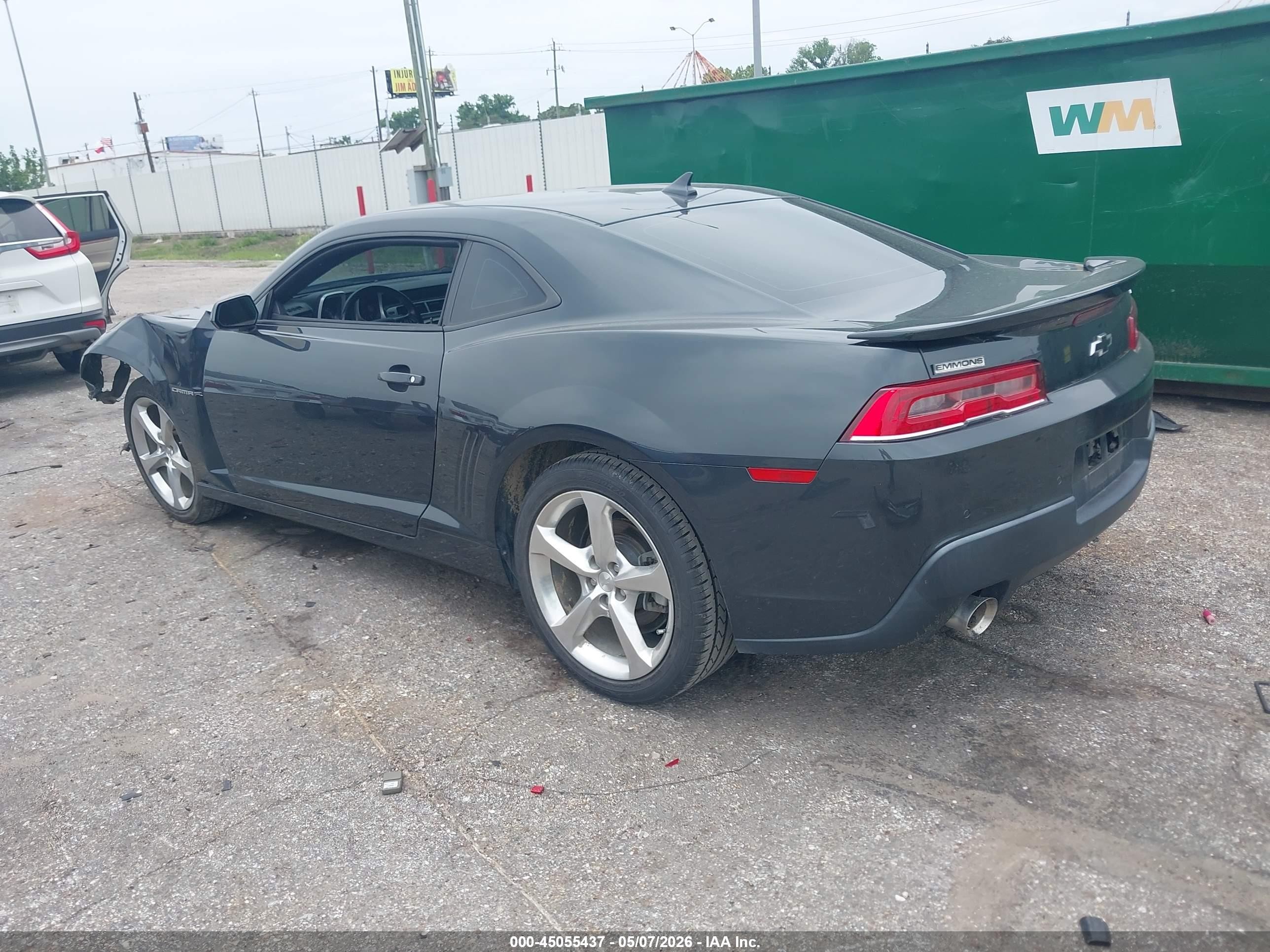 2014 Chevrolet Camaro 2lt Black vin: 2G1FC1E35E9287268