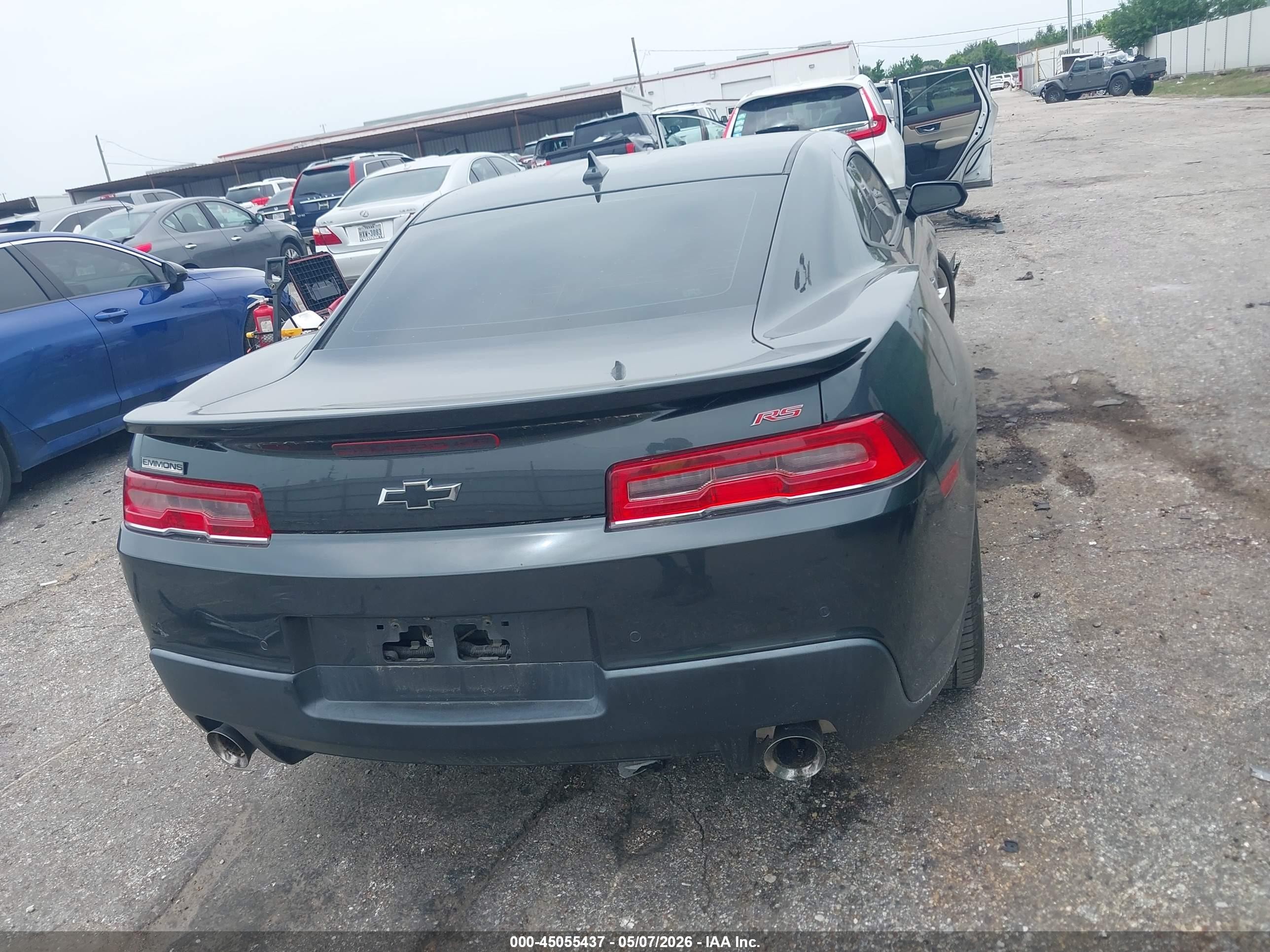 2014 Chevrolet Camaro 2lt Black vin: 2G1FC1E35E9287268