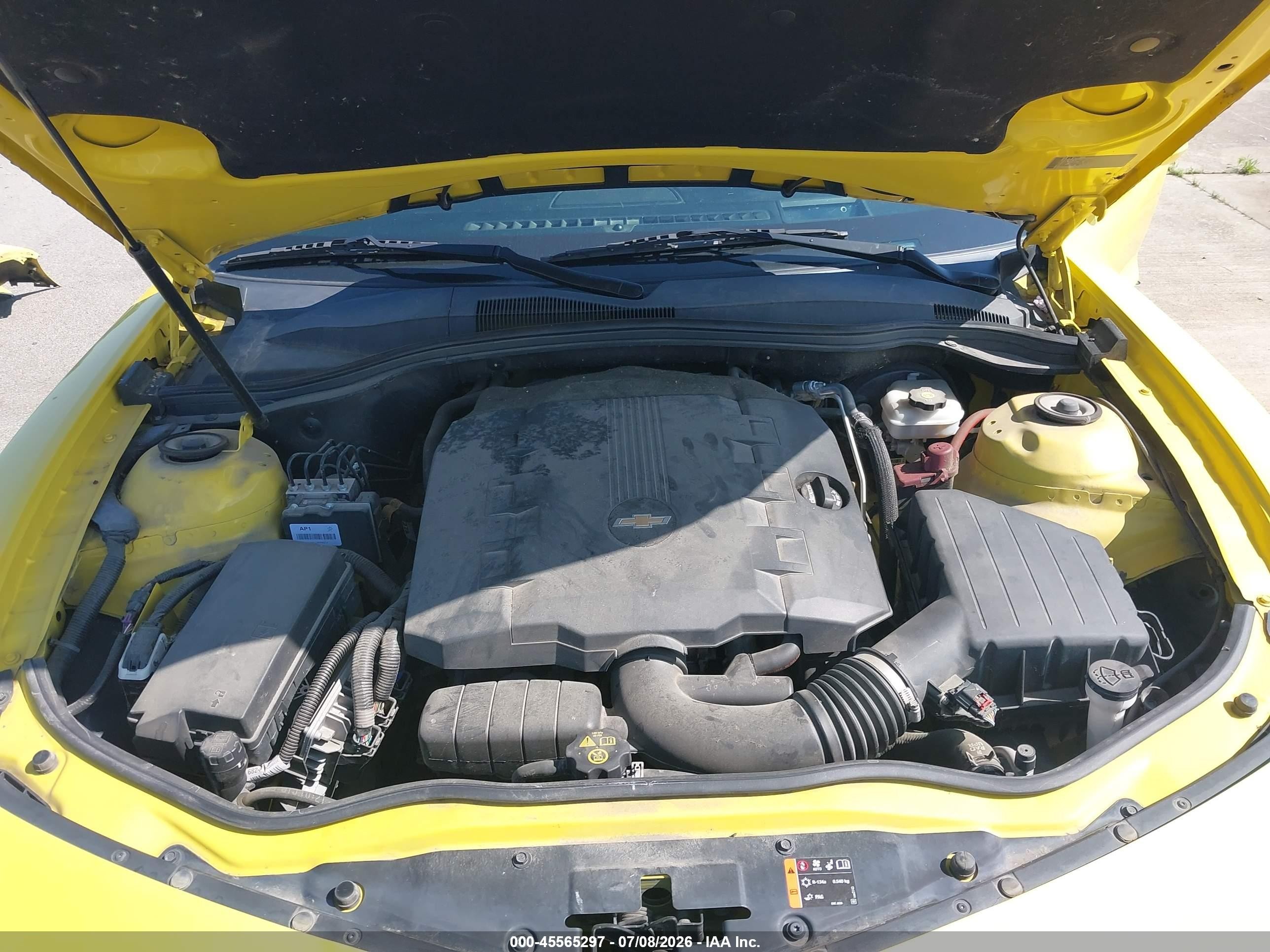 2014 Chevrolet Camaro 2lt Yellow vin: 2G1FC1E35E9316154
