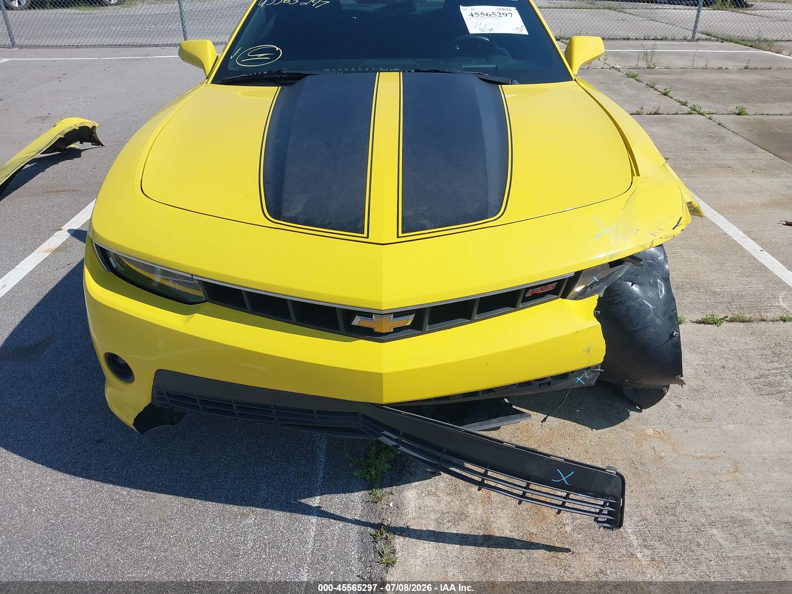 2014 Chevrolet Camaro 2lt Yellow vin: 2G1FC1E35E9316154
