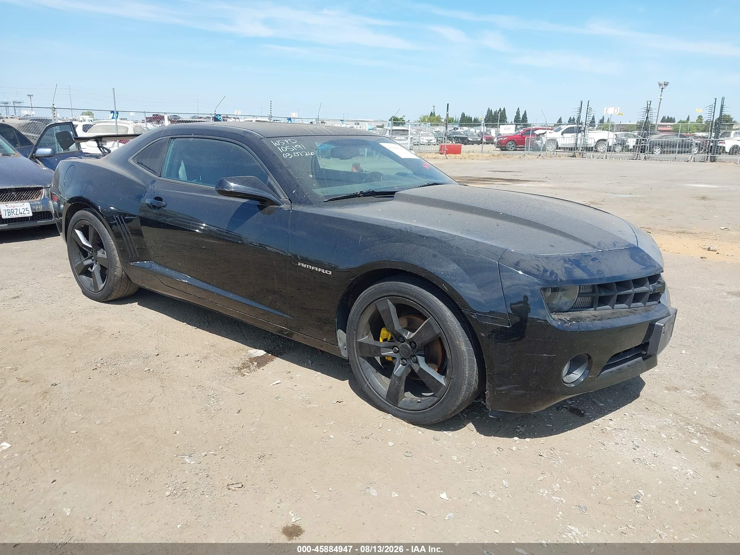 2012 Chevrolet Camaro 2lt Black vin: 2G1FC1E36C9122469
