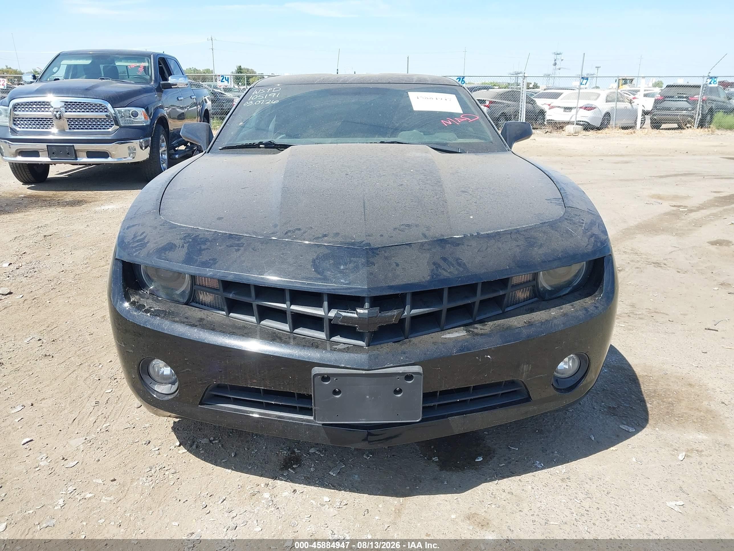 2012 Chevrolet Camaro 2lt Черный vin: 2G1FC1E36C9122469