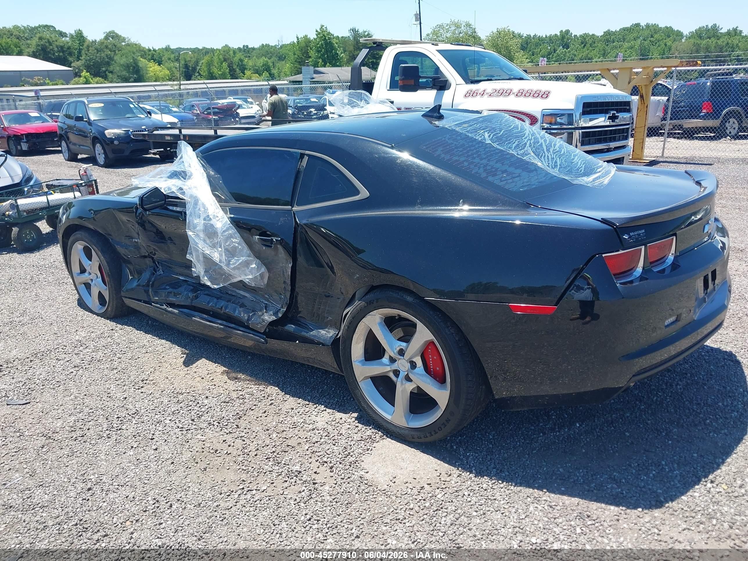 2013 Chevrolet Camaro 2lt Black vin: 2G1FC1E36D9130055