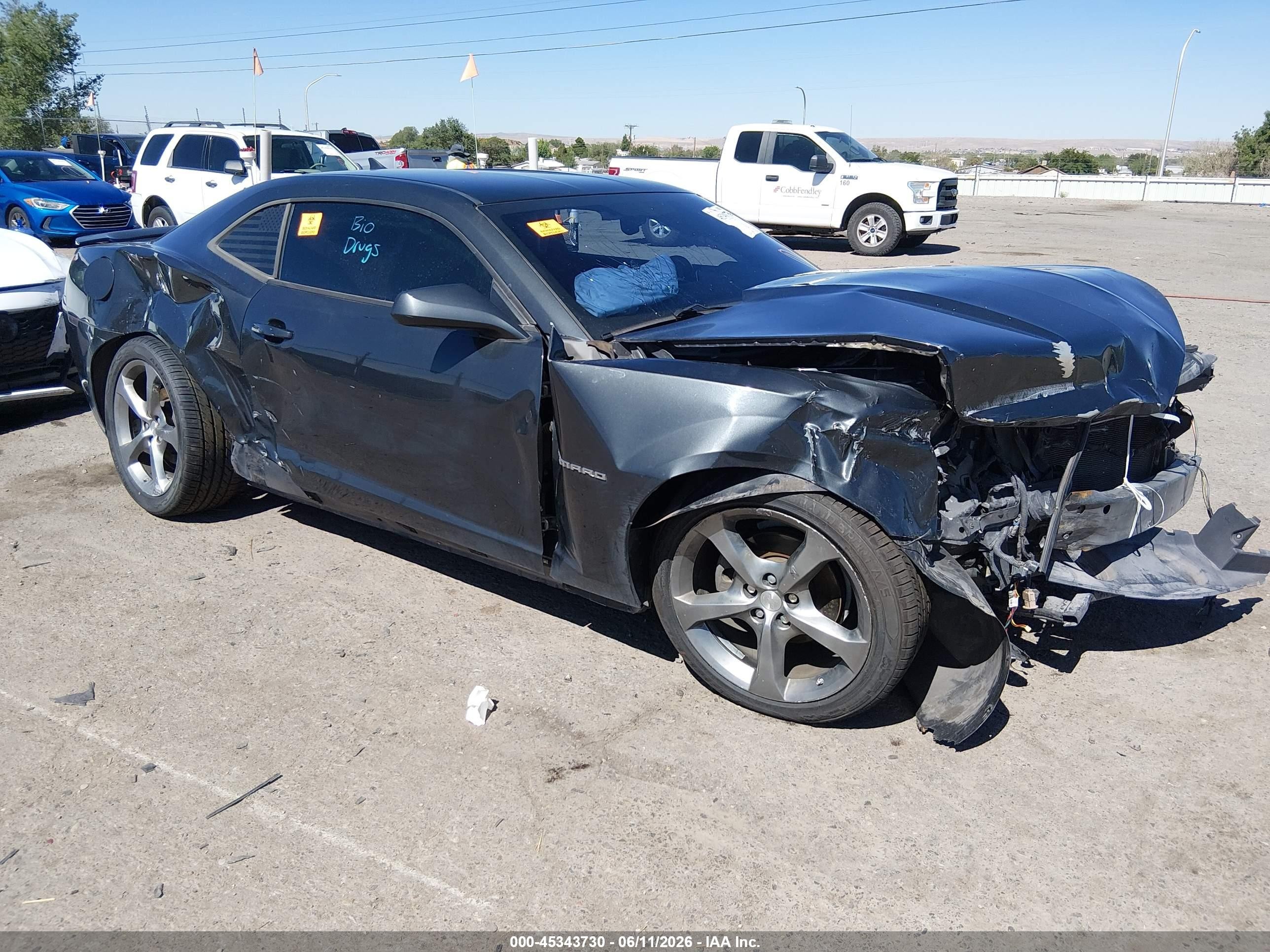 2014 Chevrolet Camaro 2lt Gray vin: 2G1FC1E36E9222431