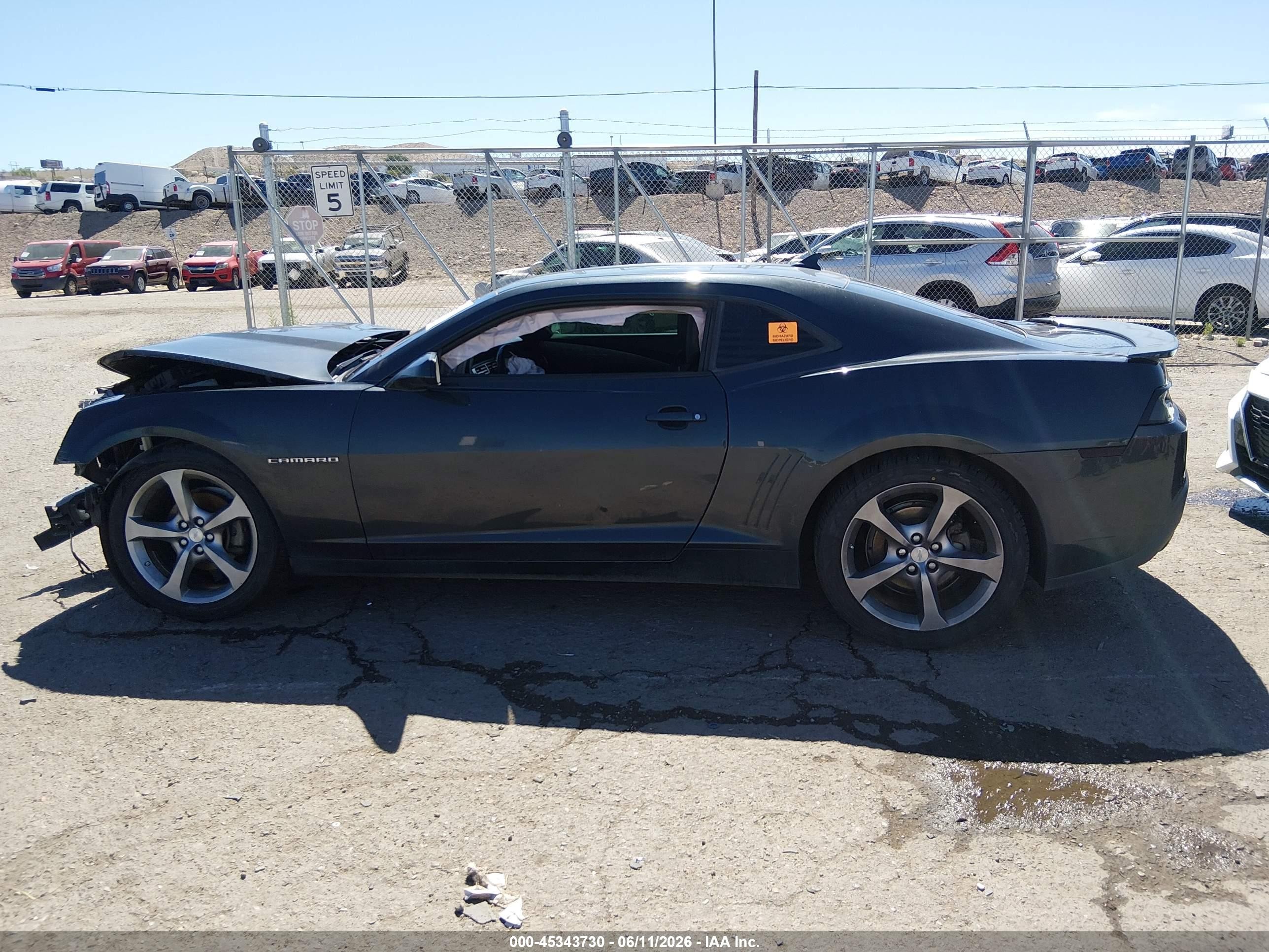2014 Chevrolet Camaro 2lt Gray vin: 2G1FC1E36E9222431