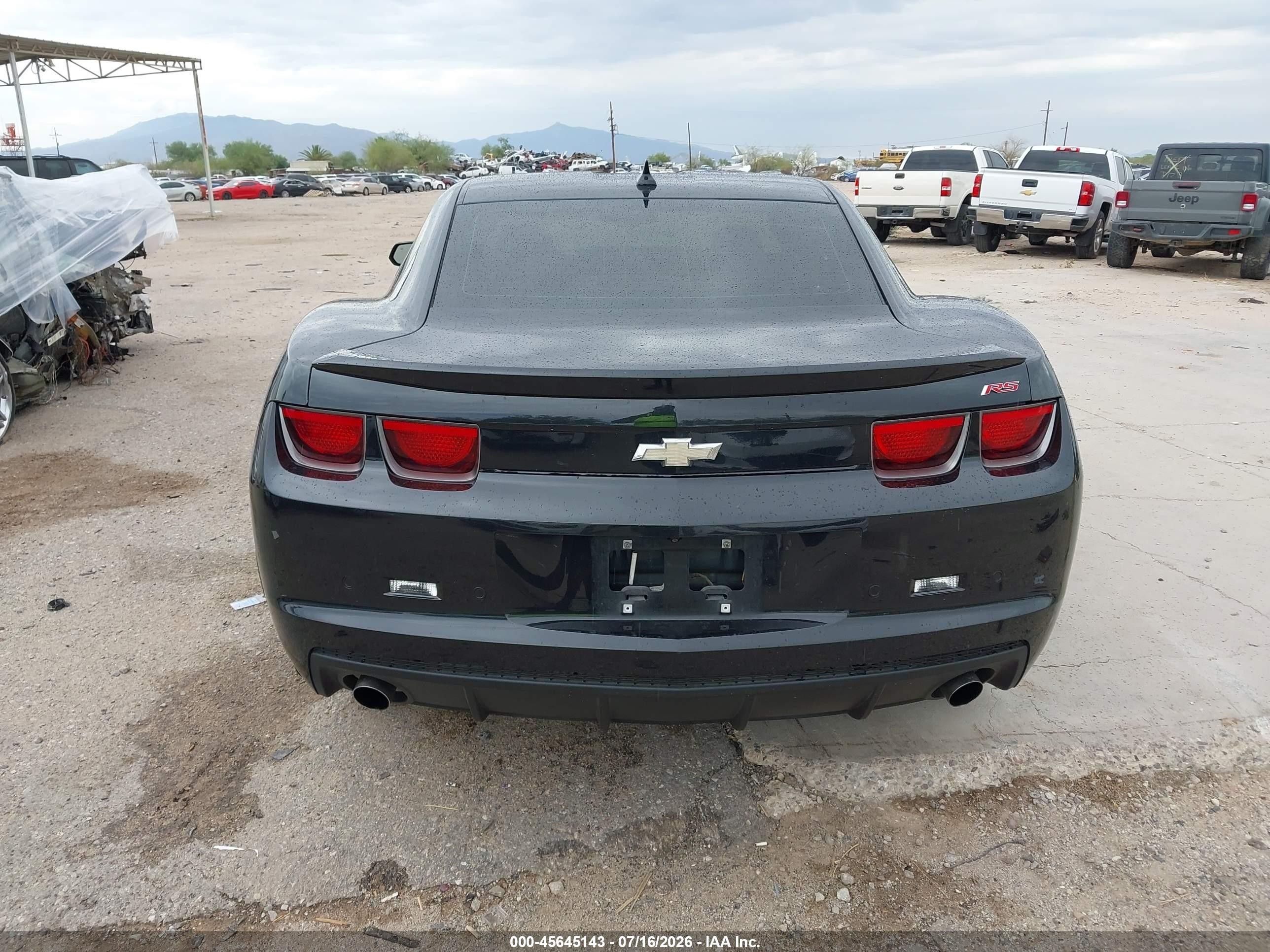 2012 Chevrolet Camaro 2lt Черный vin: 2G1FC1E37C9139541