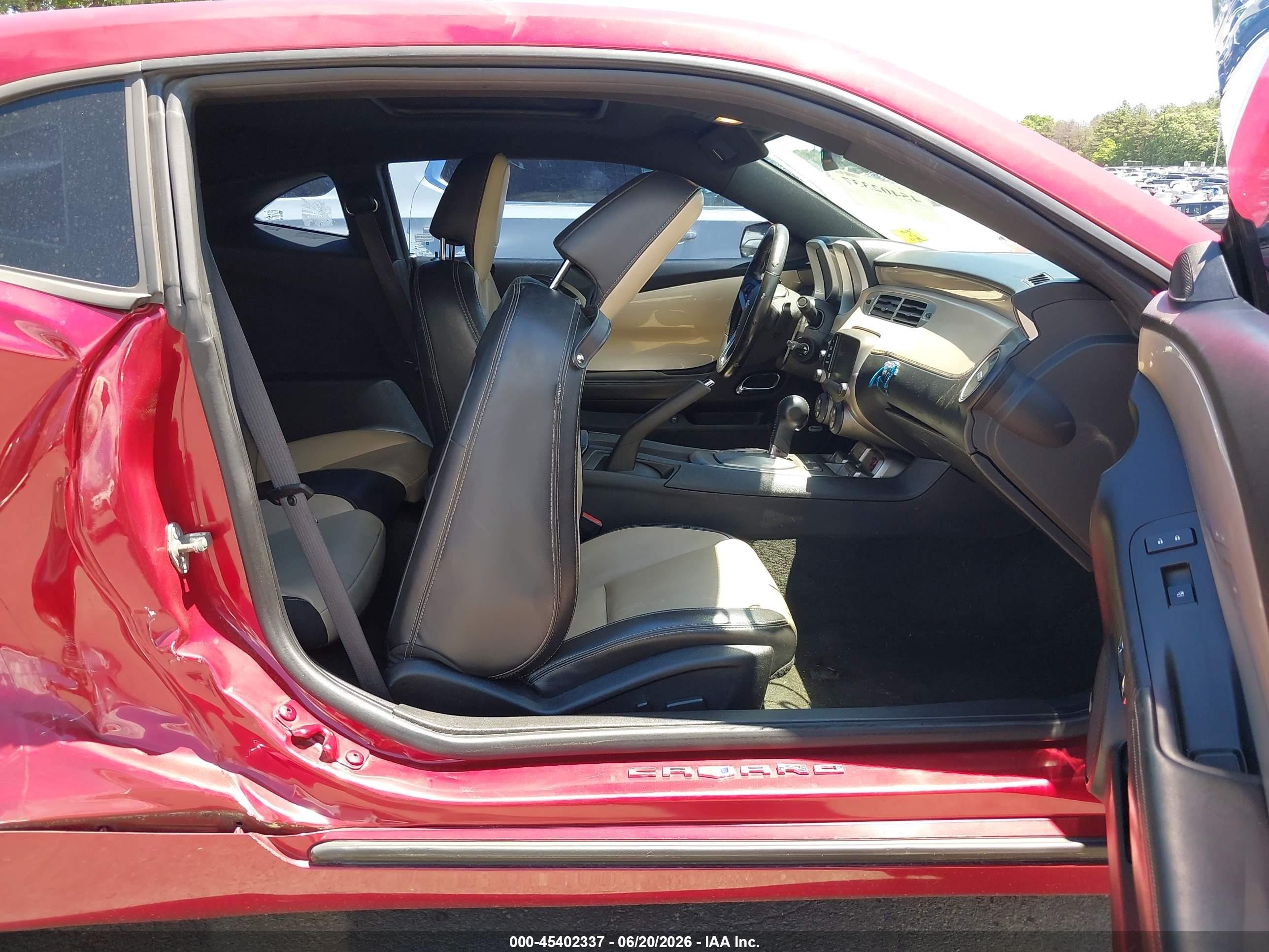 2013 Chevrolet Camaro 2lt Red vin: 2G1FC1E37D9178812