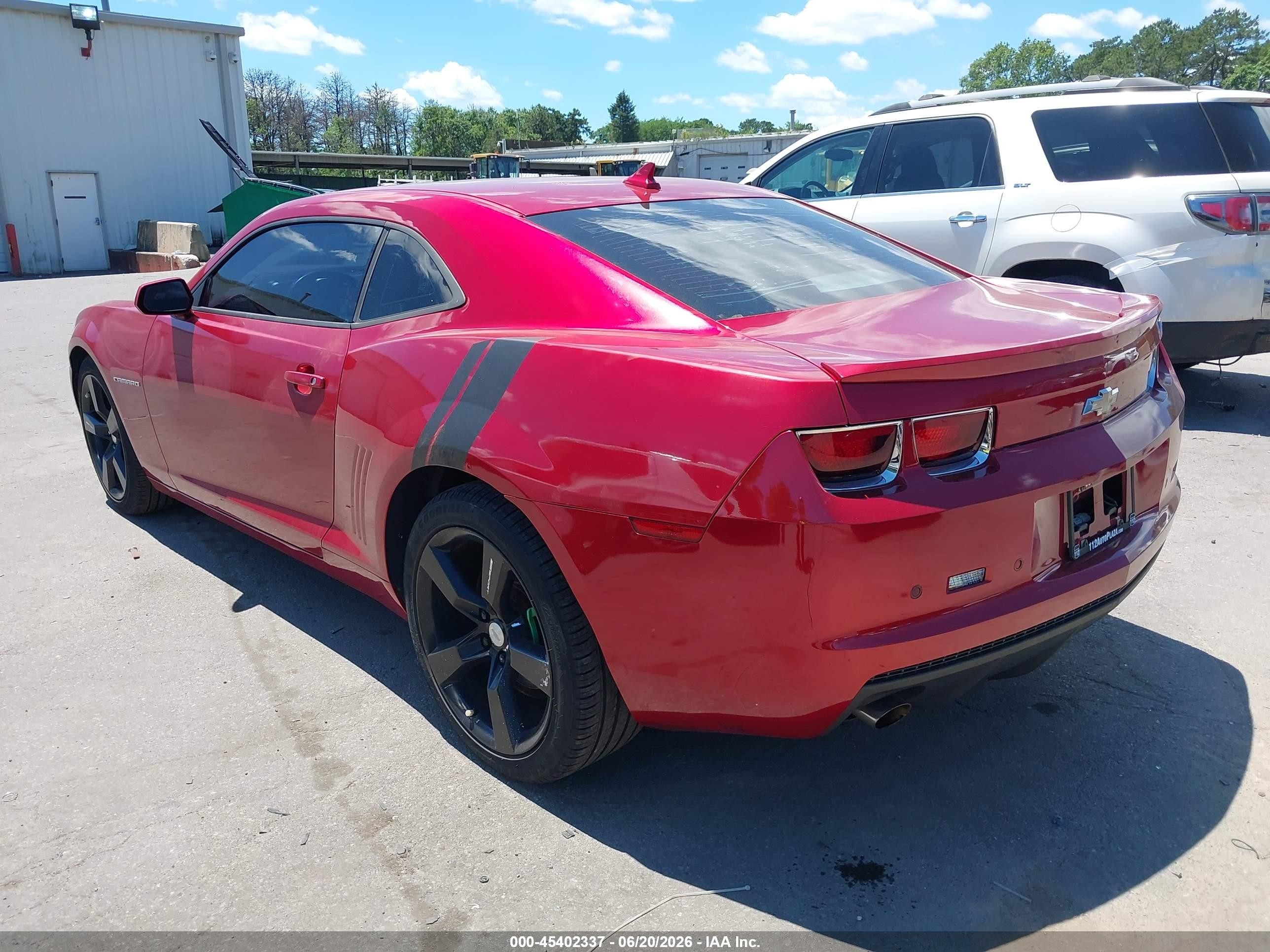 2013 Chevrolet Camaro 2lt Red vin: 2G1FC1E37D9178812