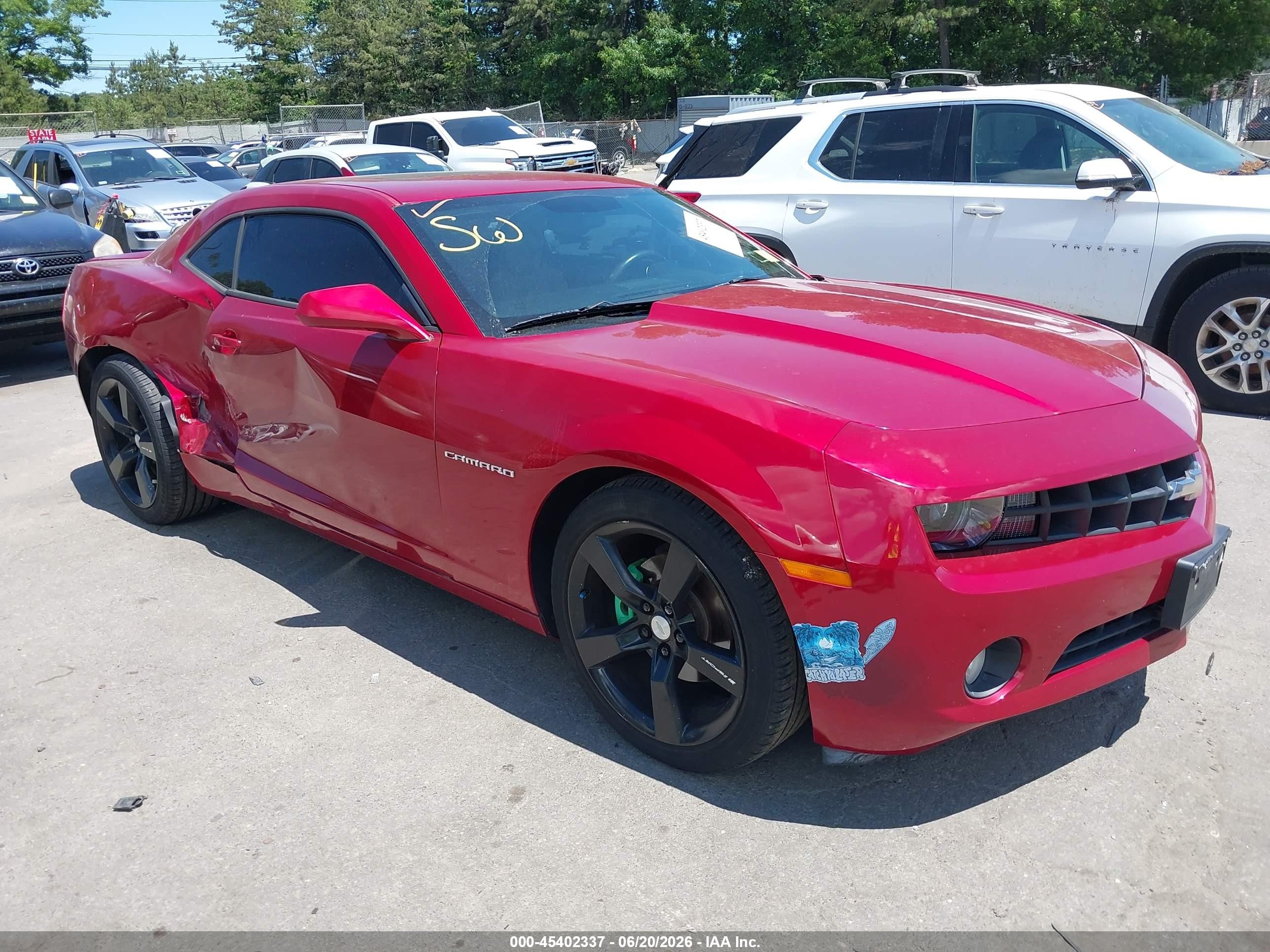 2013 Chevrolet Camaro 2lt Red vin: 2G1FC1E37D9178812