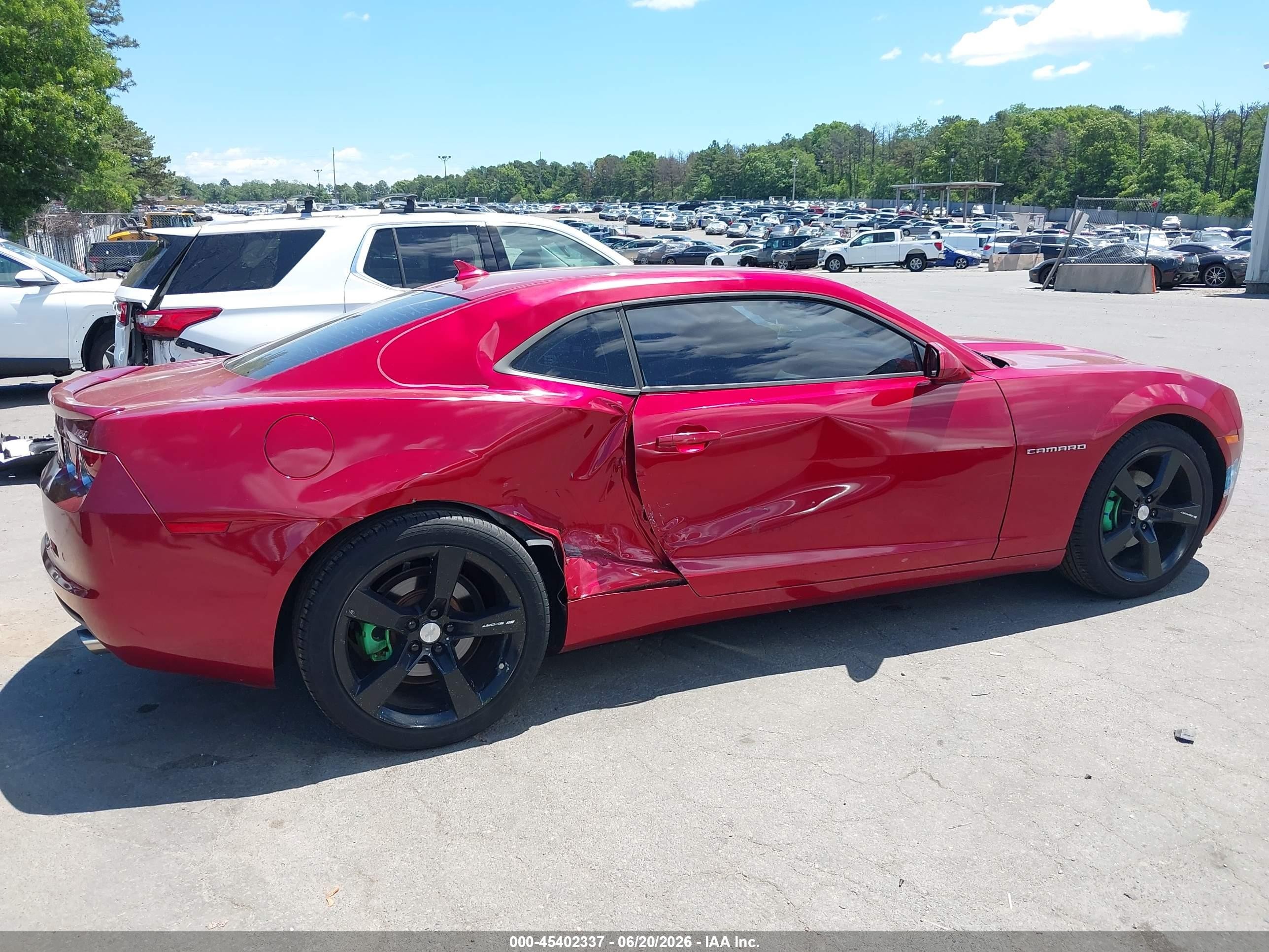 2013 Chevrolet Camaro 2lt Red vin: 2G1FC1E37D9178812