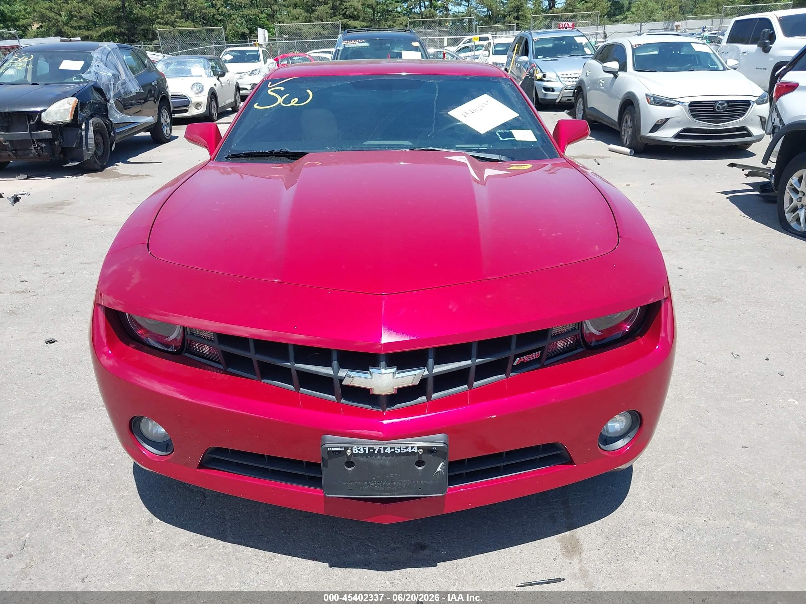 2013 Chevrolet Camaro 2lt Red vin: 2G1FC1E37D9178812