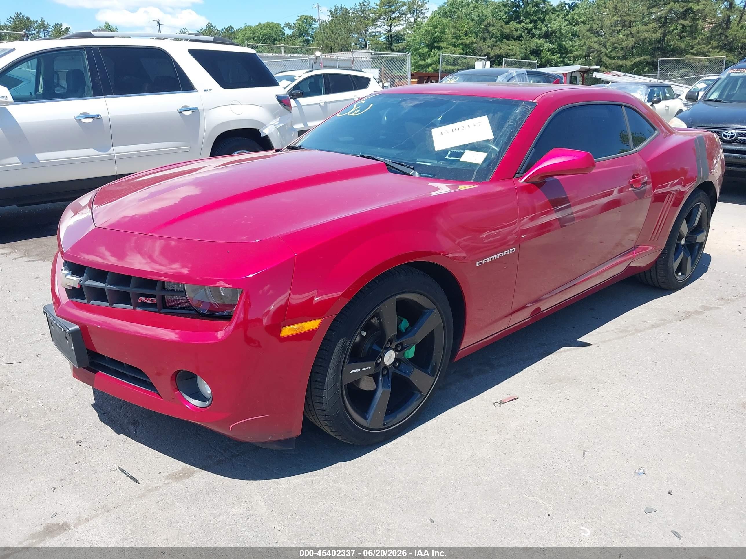 2013 Chevrolet Camaro 2lt Red vin: 2G1FC1E37D9178812