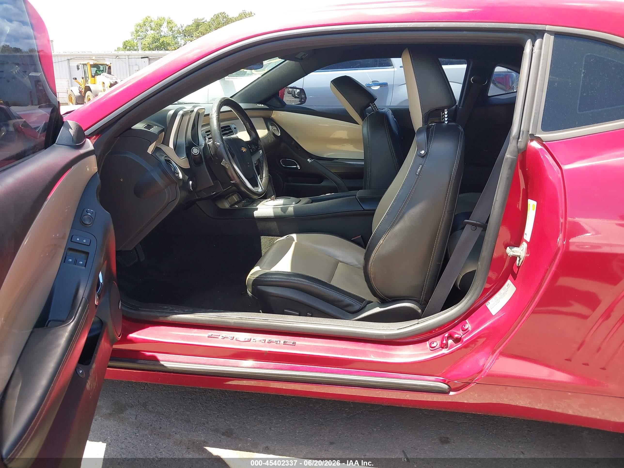 2013 Chevrolet Camaro 2lt Red vin: 2G1FC1E37D9178812