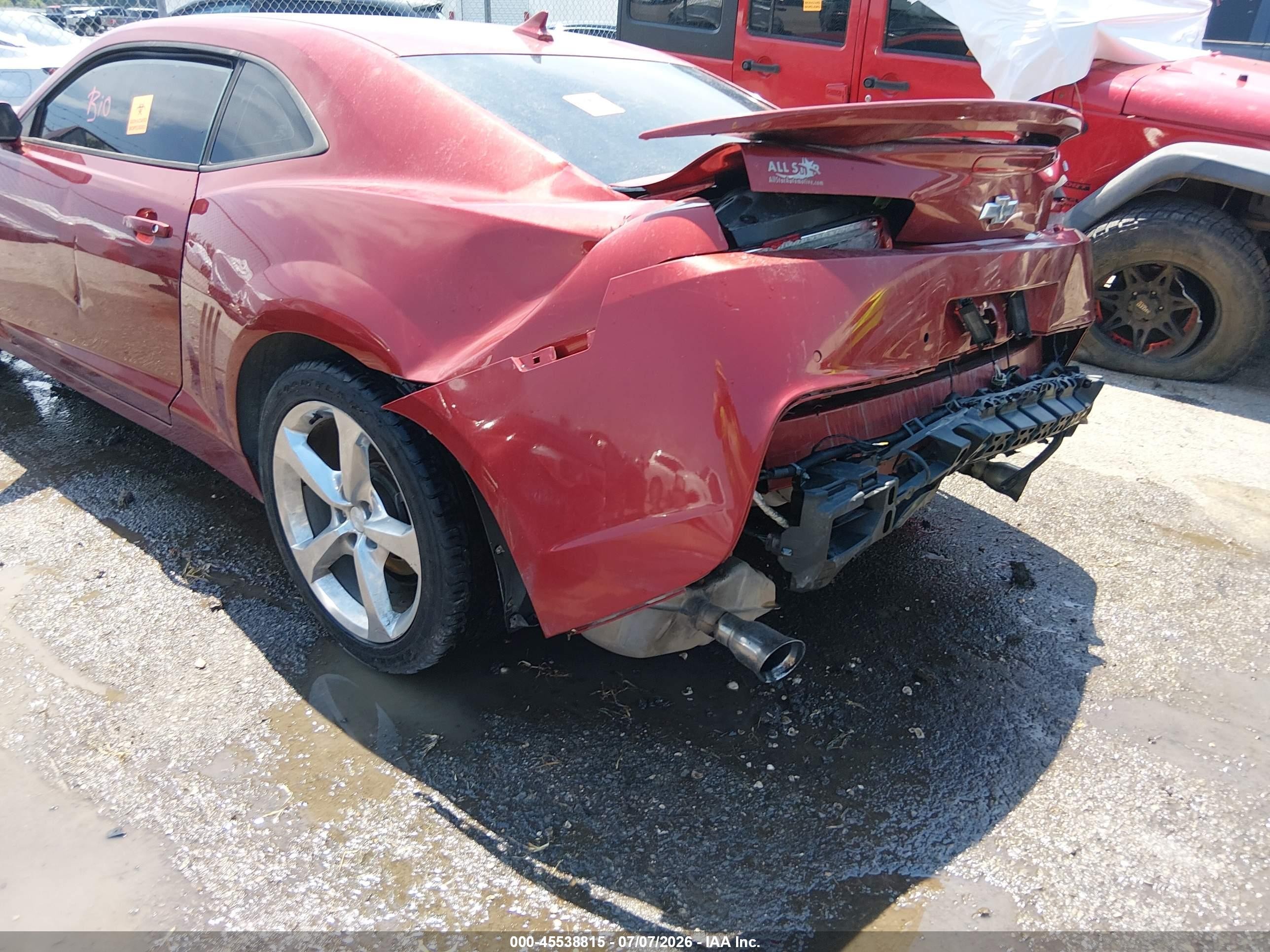 2014 Chevrolet Camaro 2lt Красный vin: 2G1FC1E37E9139820