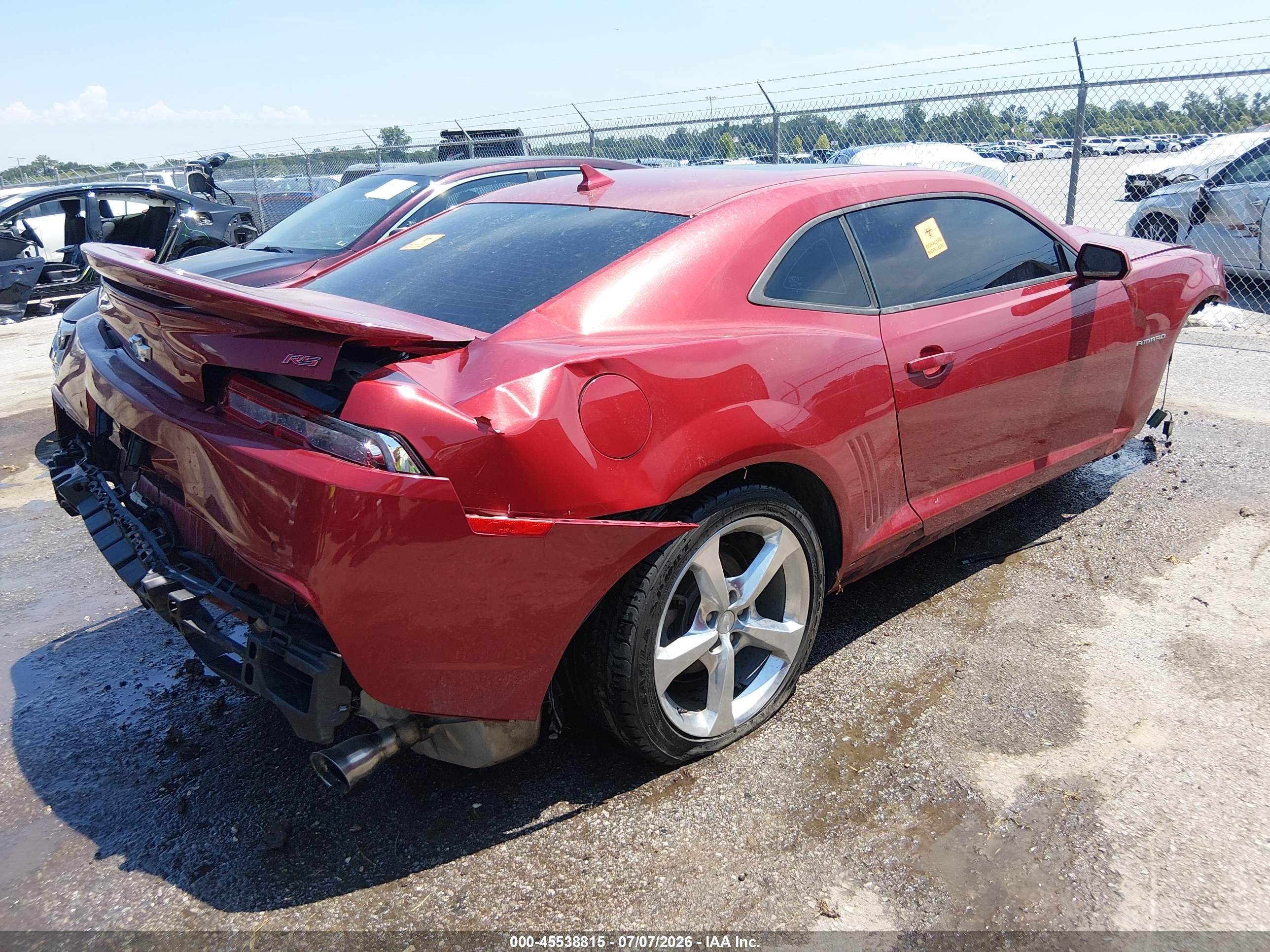 2014 Chevrolet Camaro 2lt Красный vin: 2G1FC1E37E9139820