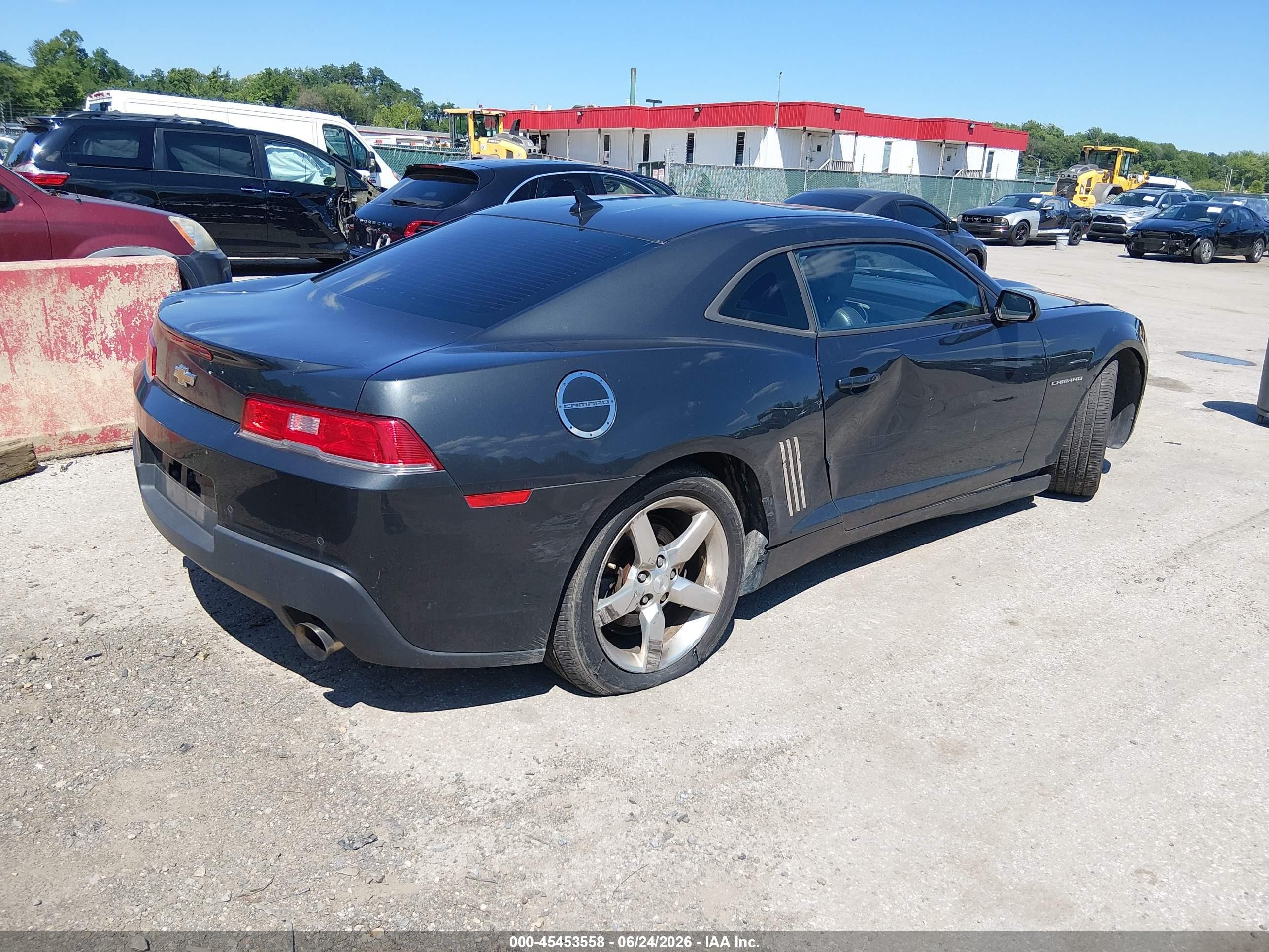 2014 Chevrolet Camaro 2lt Black vin: 2G1FC1E37E9285960