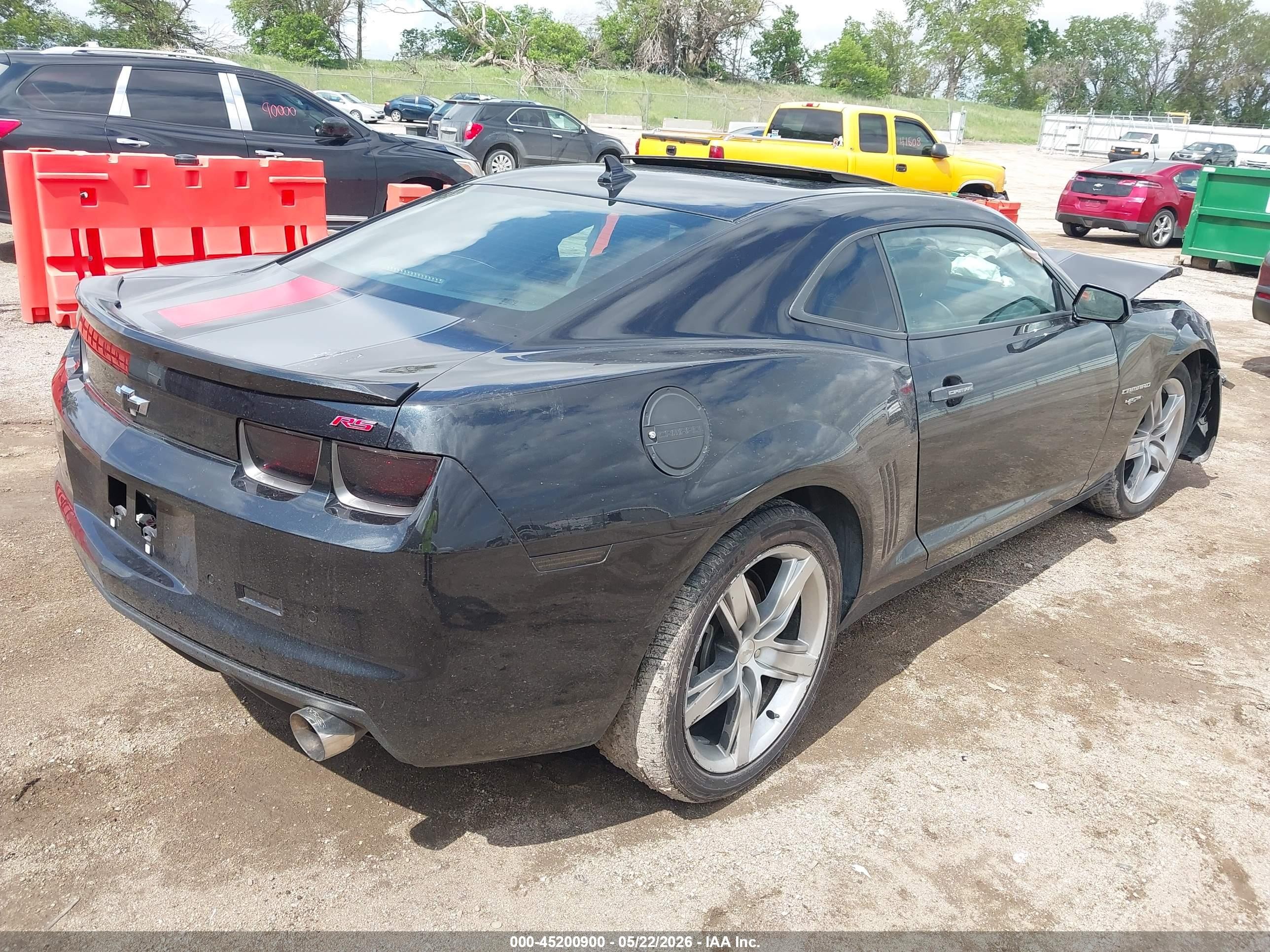 2012 Chevrolet Camaro 2lt Black vin: 2G1FC1E38C9158213