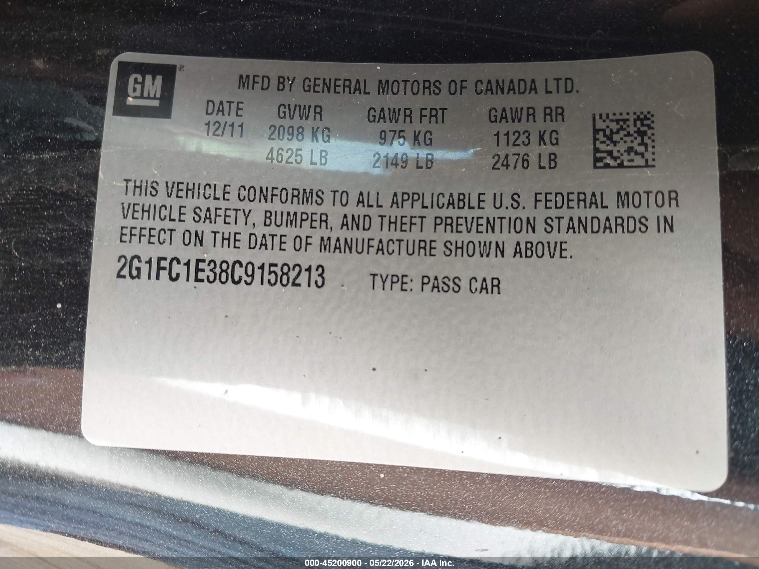 2012 Chevrolet Camaro 2lt Black vin: 2G1FC1E38C9158213