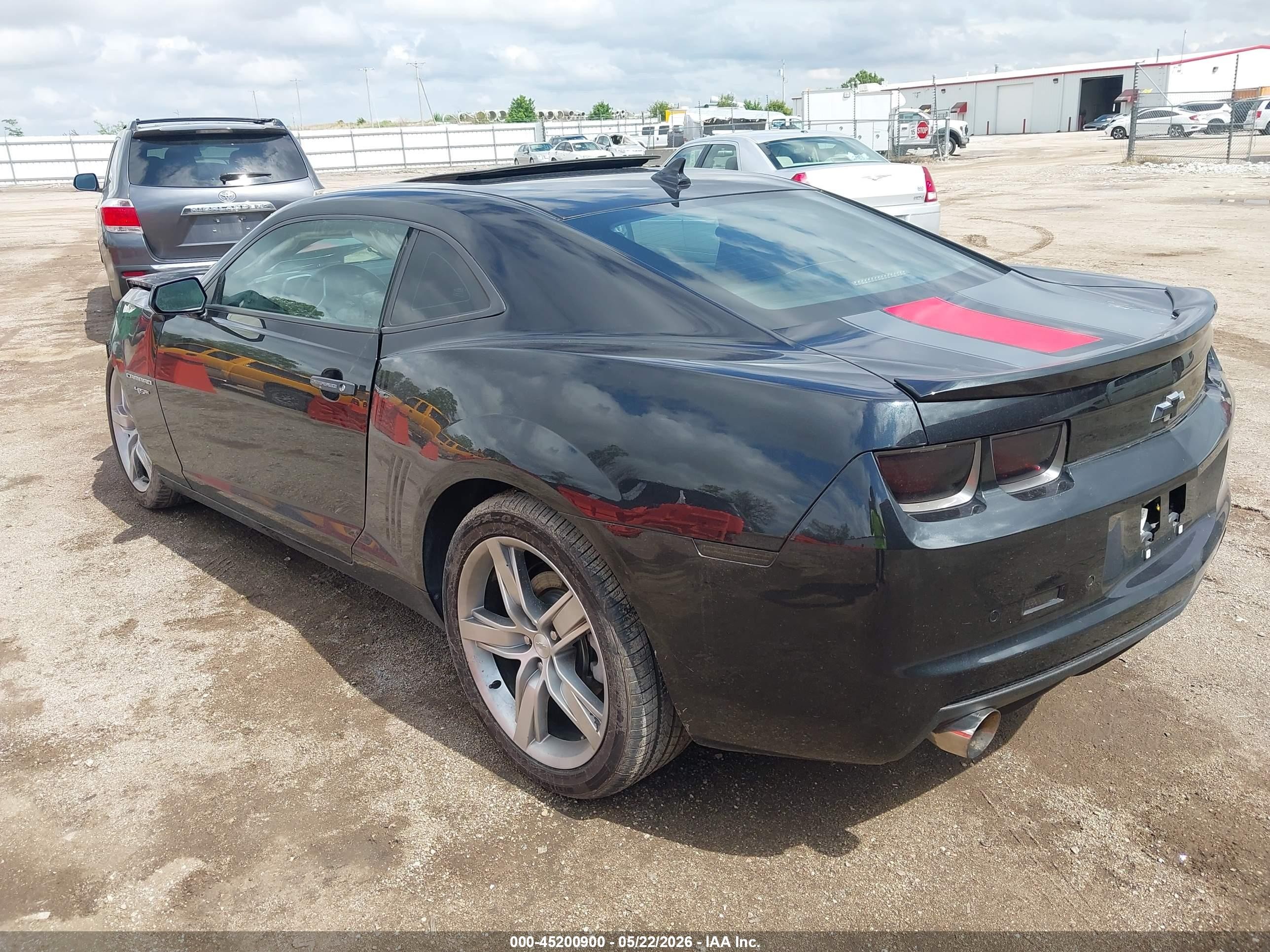 2012 Chevrolet Camaro 2lt Black vin: 2G1FC1E38C9158213