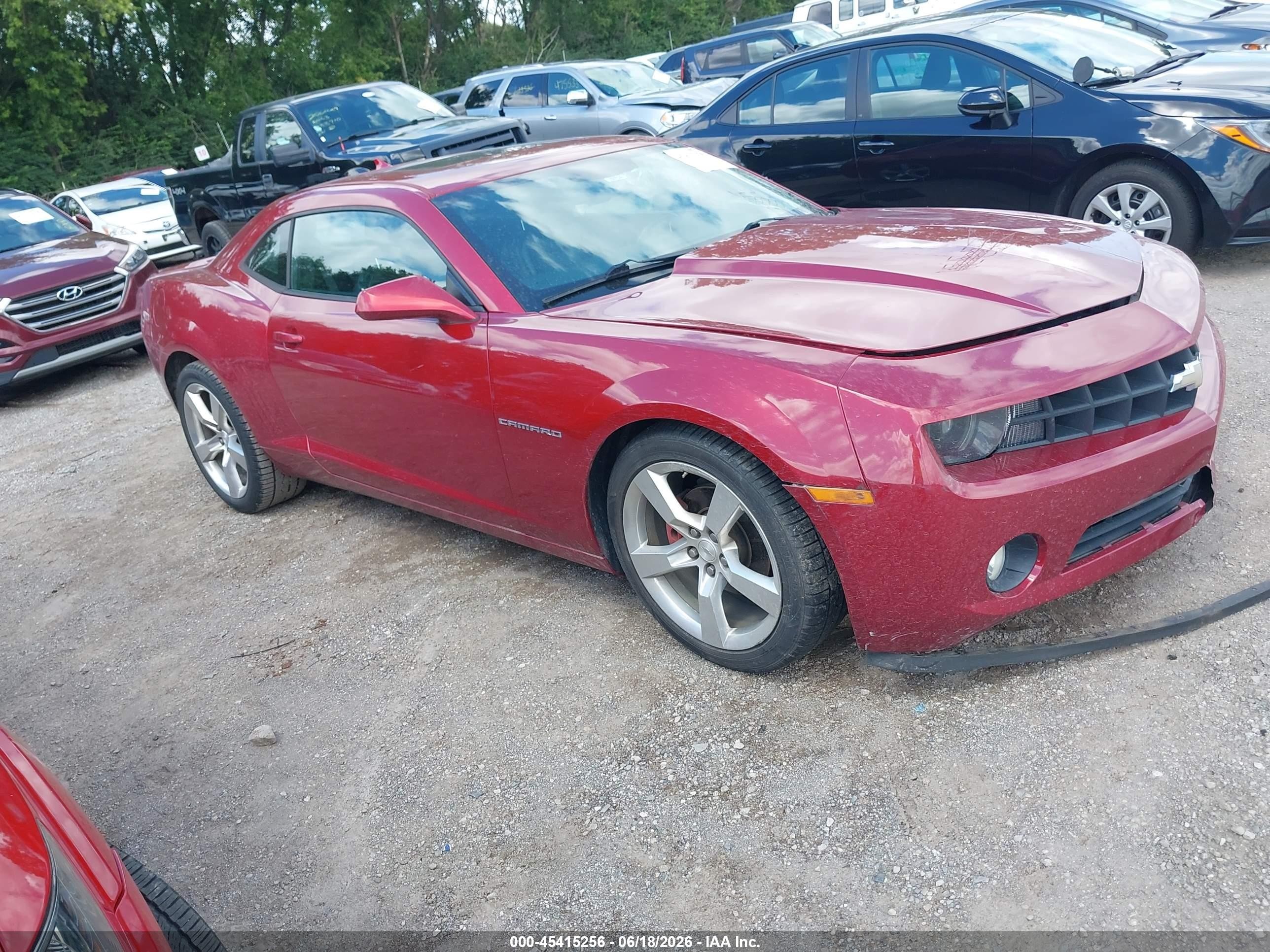 2012 Chevrolet Camaro 2lt Red vin: 2G1FC1E38C9193575
