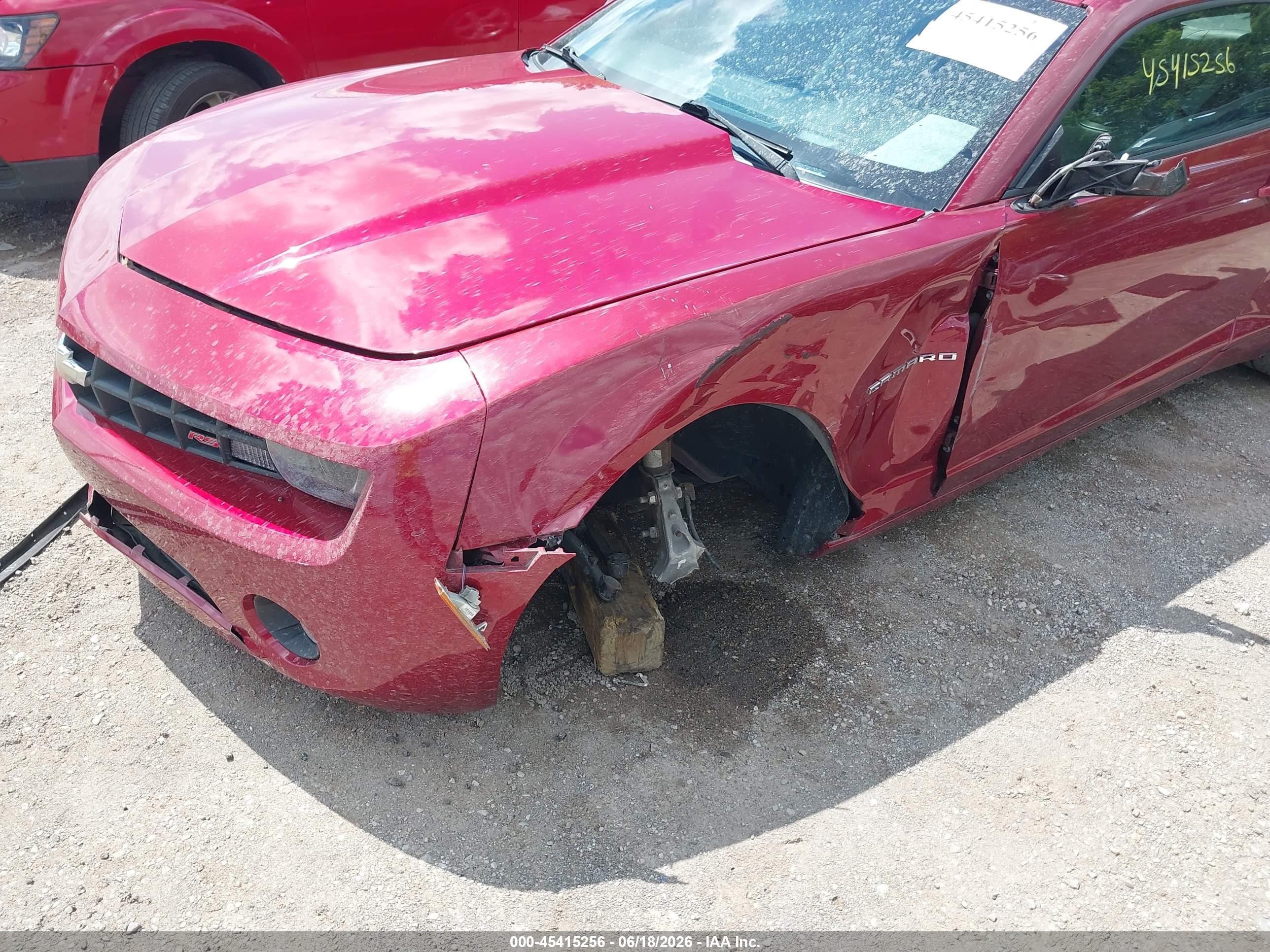2012 Chevrolet Camaro 2lt Red vin: 2G1FC1E38C9193575