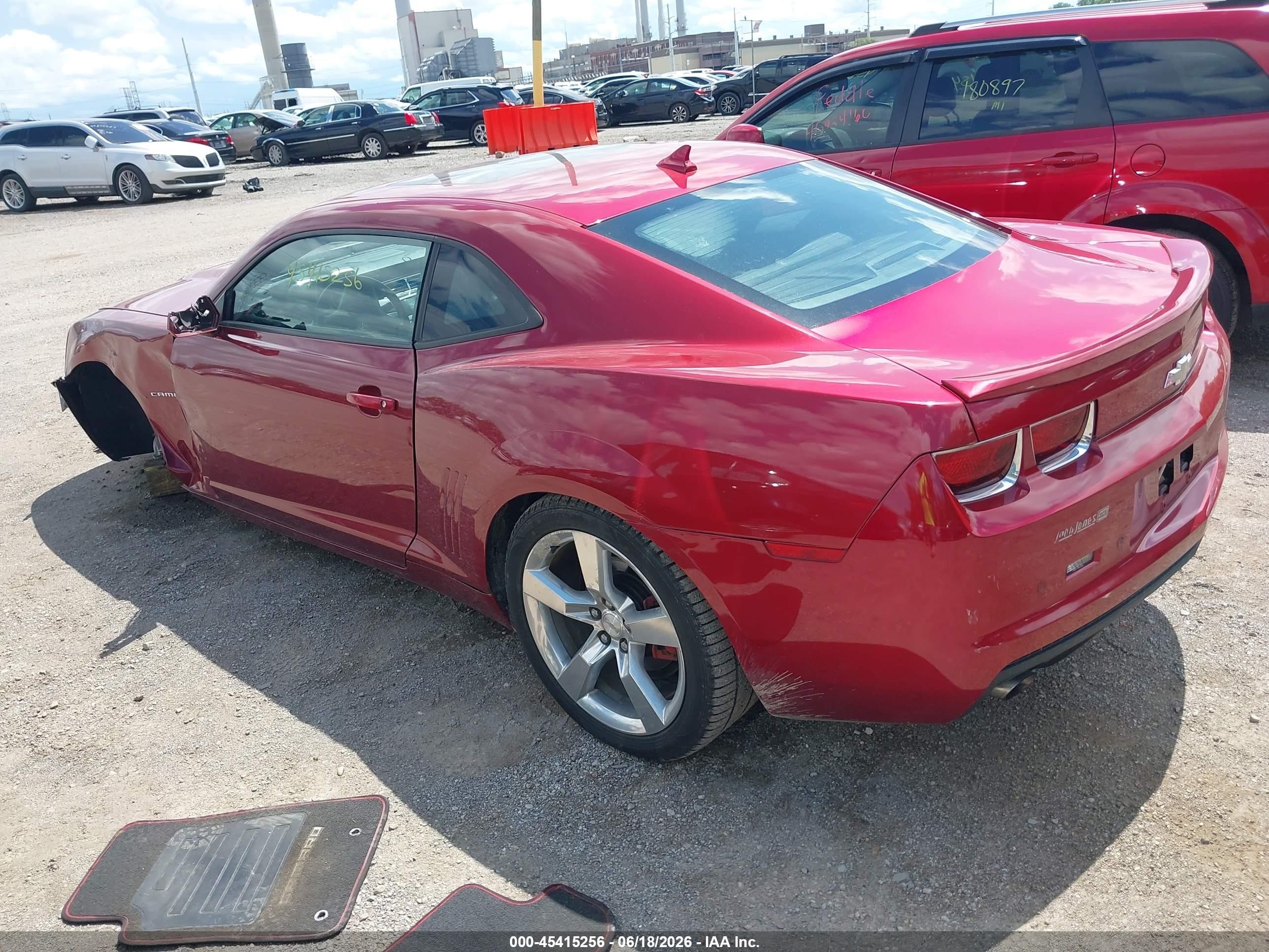 2012 Chevrolet Camaro 2lt Red vin: 2G1FC1E38C9193575