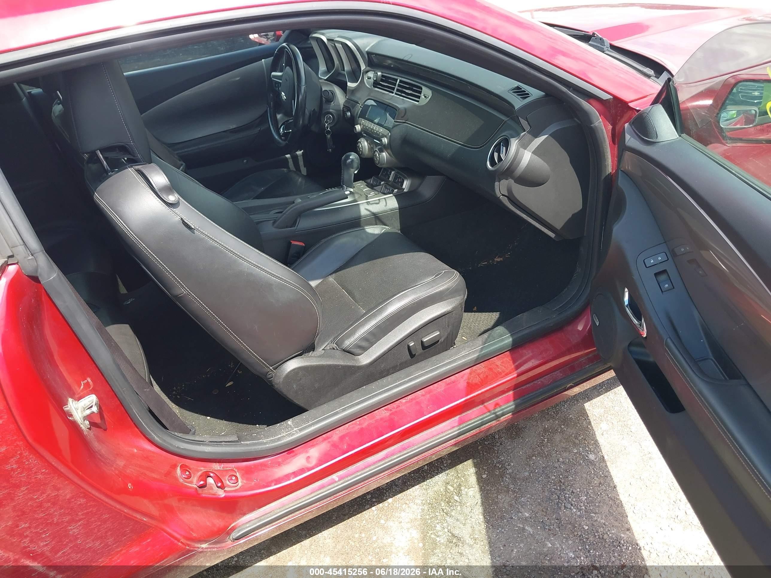 2012 Chevrolet Camaro 2lt Red vin: 2G1FC1E38C9193575