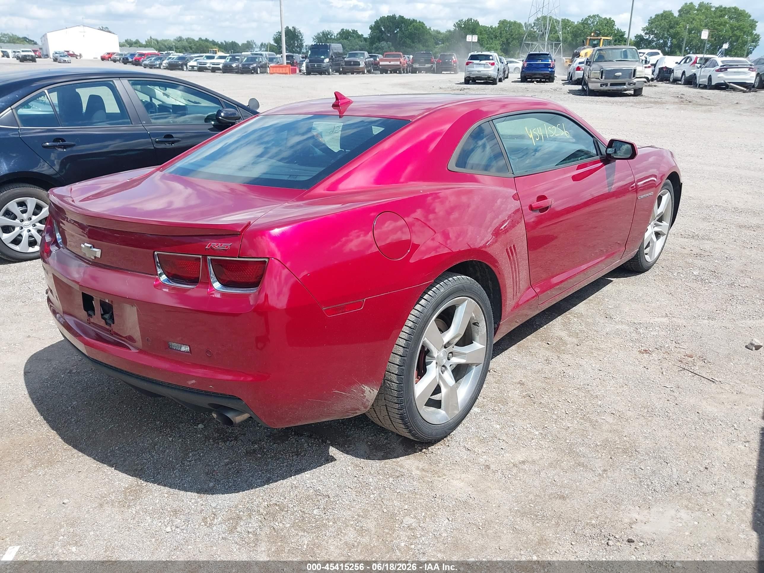 2012 Chevrolet Camaro 2lt Red vin: 2G1FC1E38C9193575