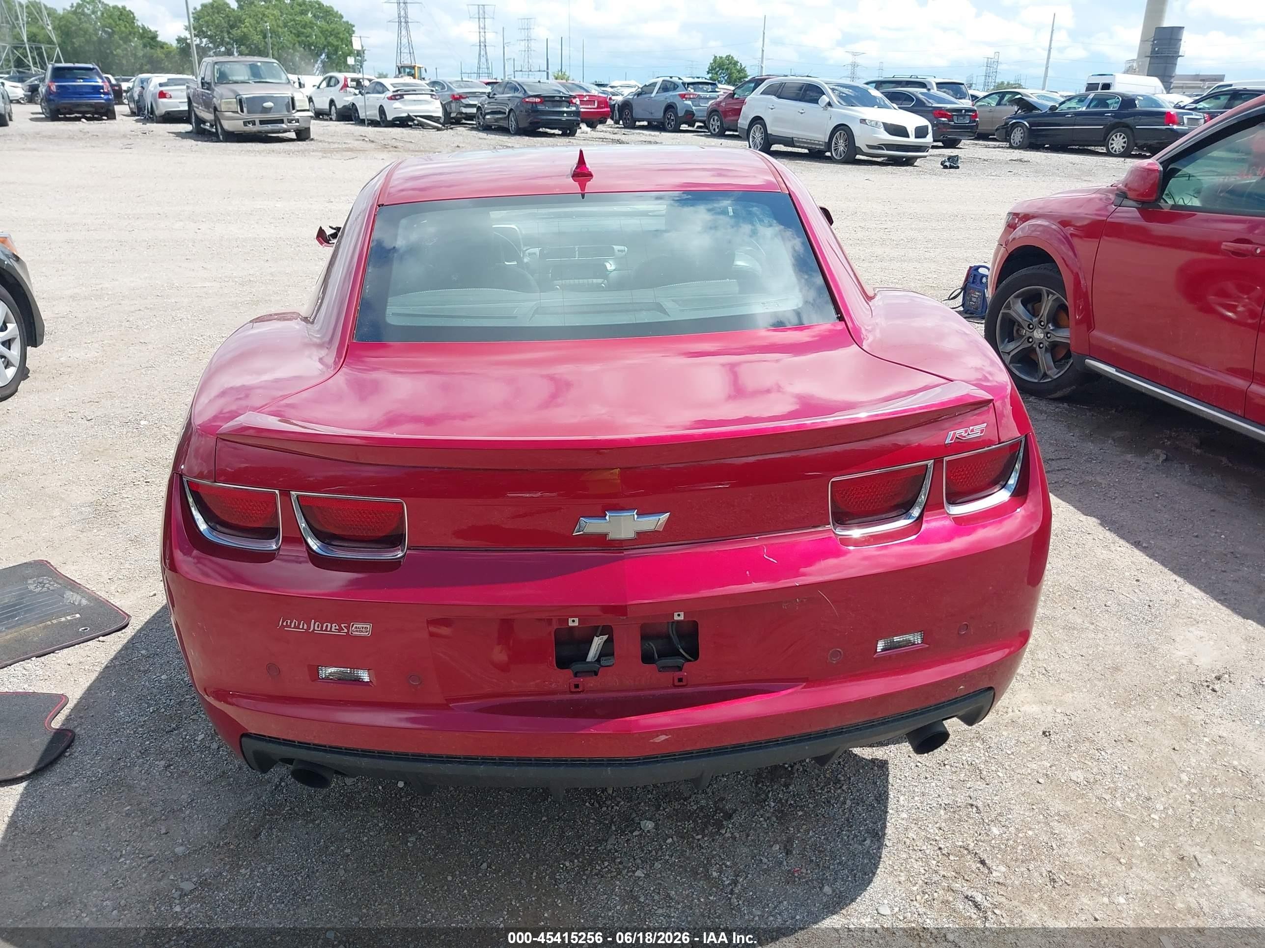2012 Chevrolet Camaro 2lt Red vin: 2G1FC1E38C9193575