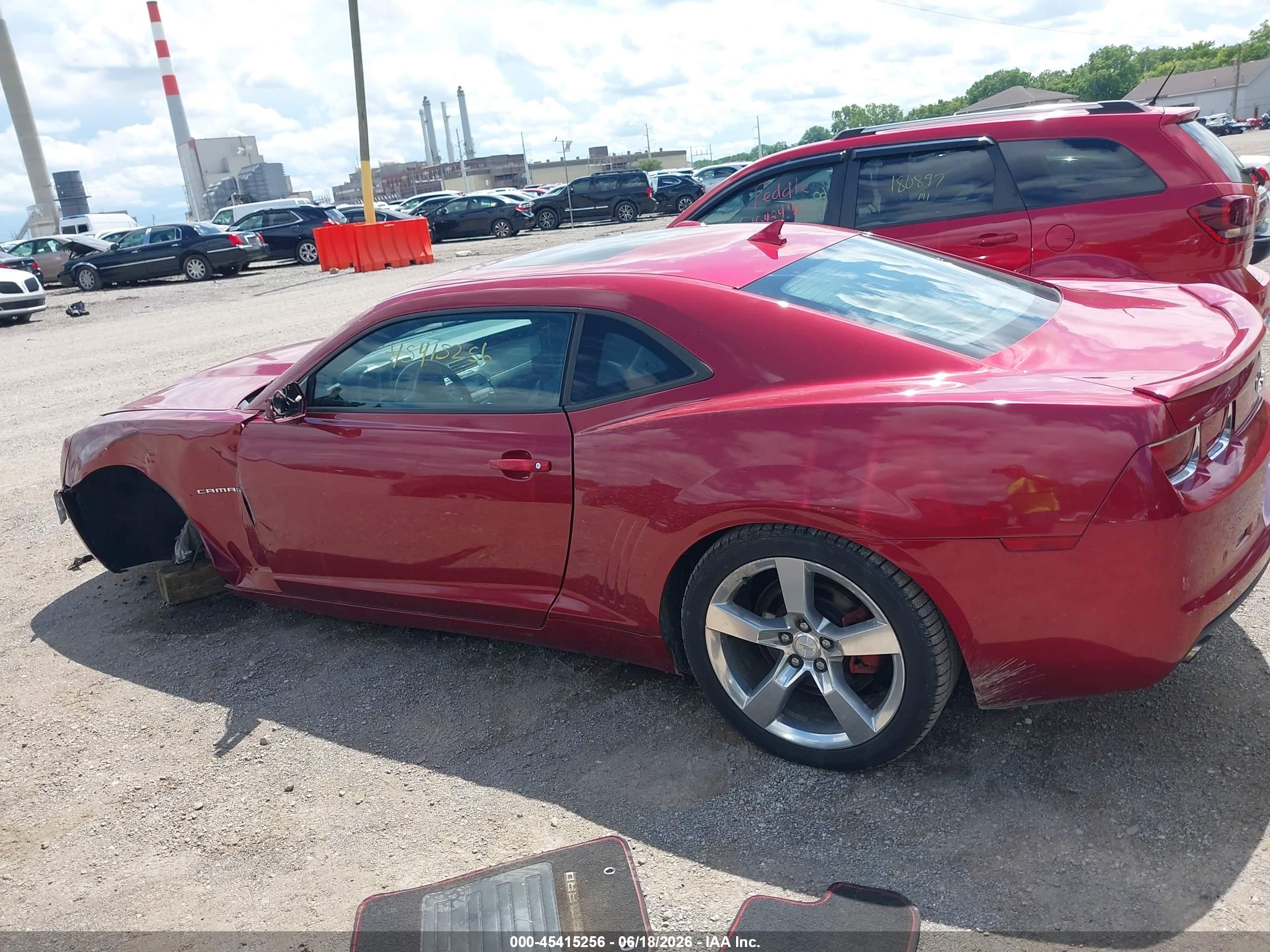 2012 Chevrolet Camaro 2lt Red vin: 2G1FC1E38C9193575