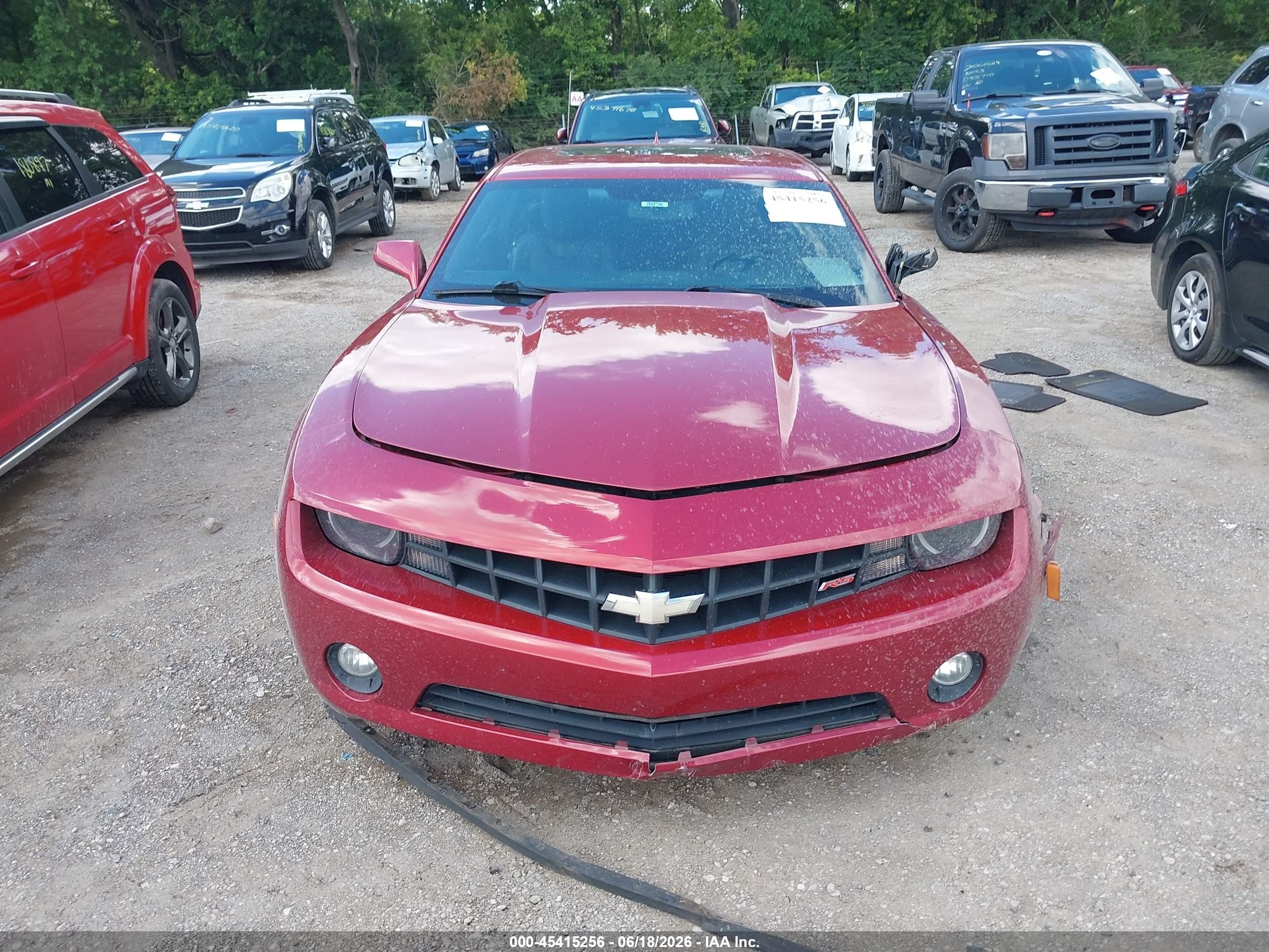 2012 Chevrolet Camaro 2lt Red vin: 2G1FC1E38C9193575