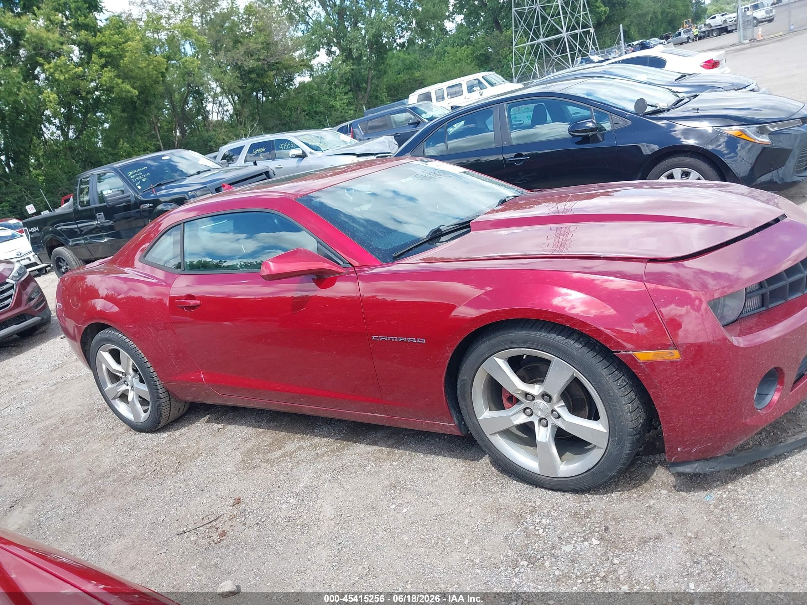 2012 Chevrolet Camaro 2lt Red vin: 2G1FC1E38C9193575