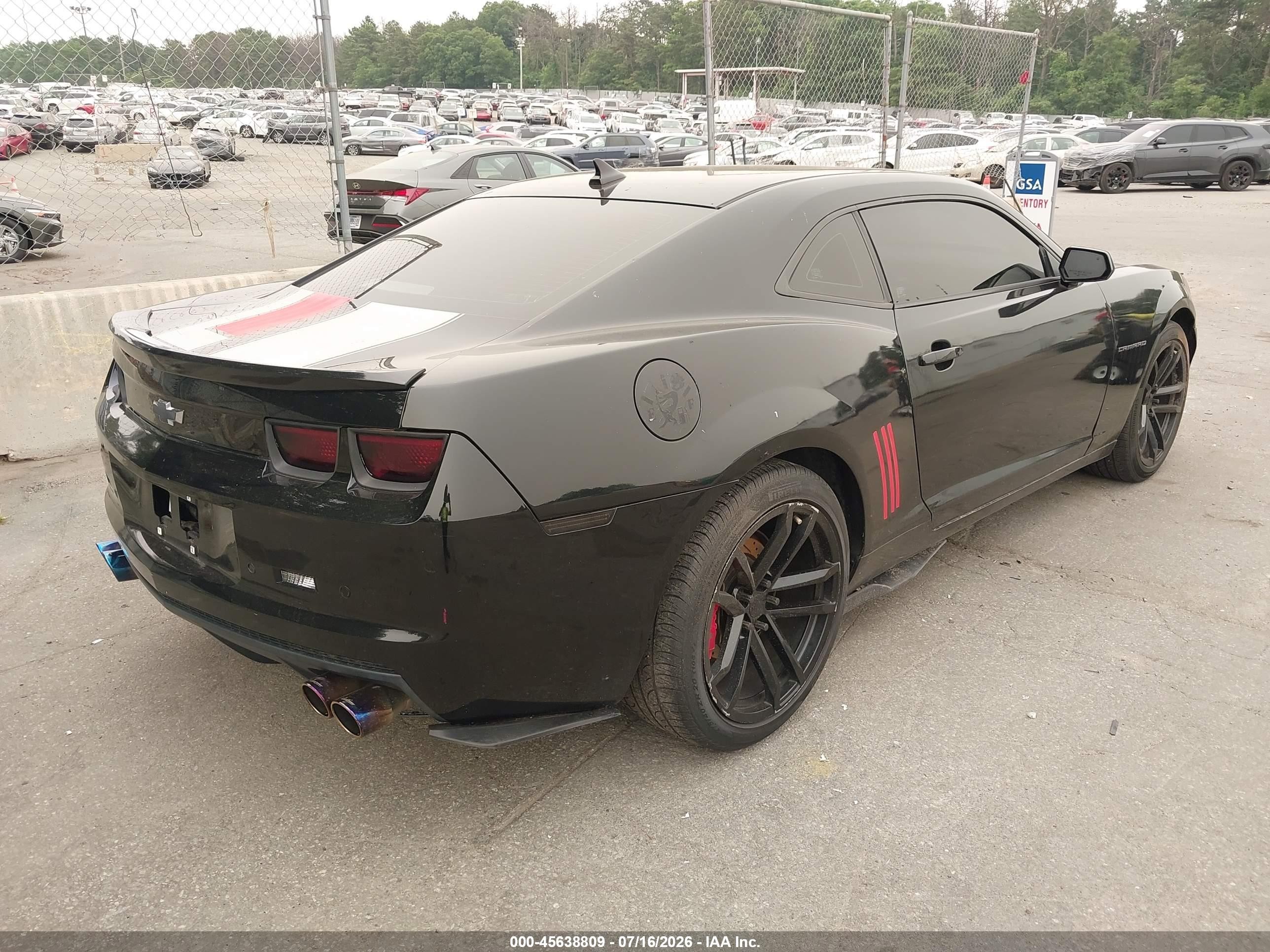 2013 Chevrolet Camaro 2lt Черный vin: 2G1FC1E38D9181699