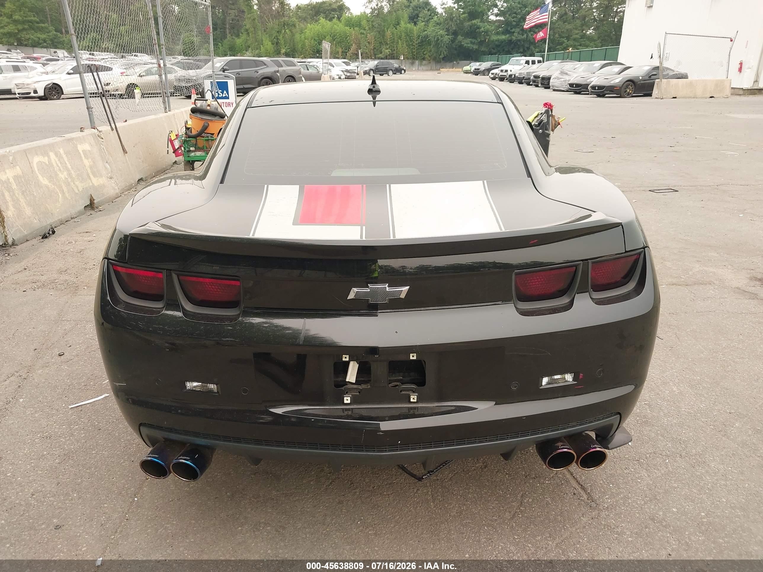 2013 Chevrolet Camaro 2lt Черный vin: 2G1FC1E38D9181699