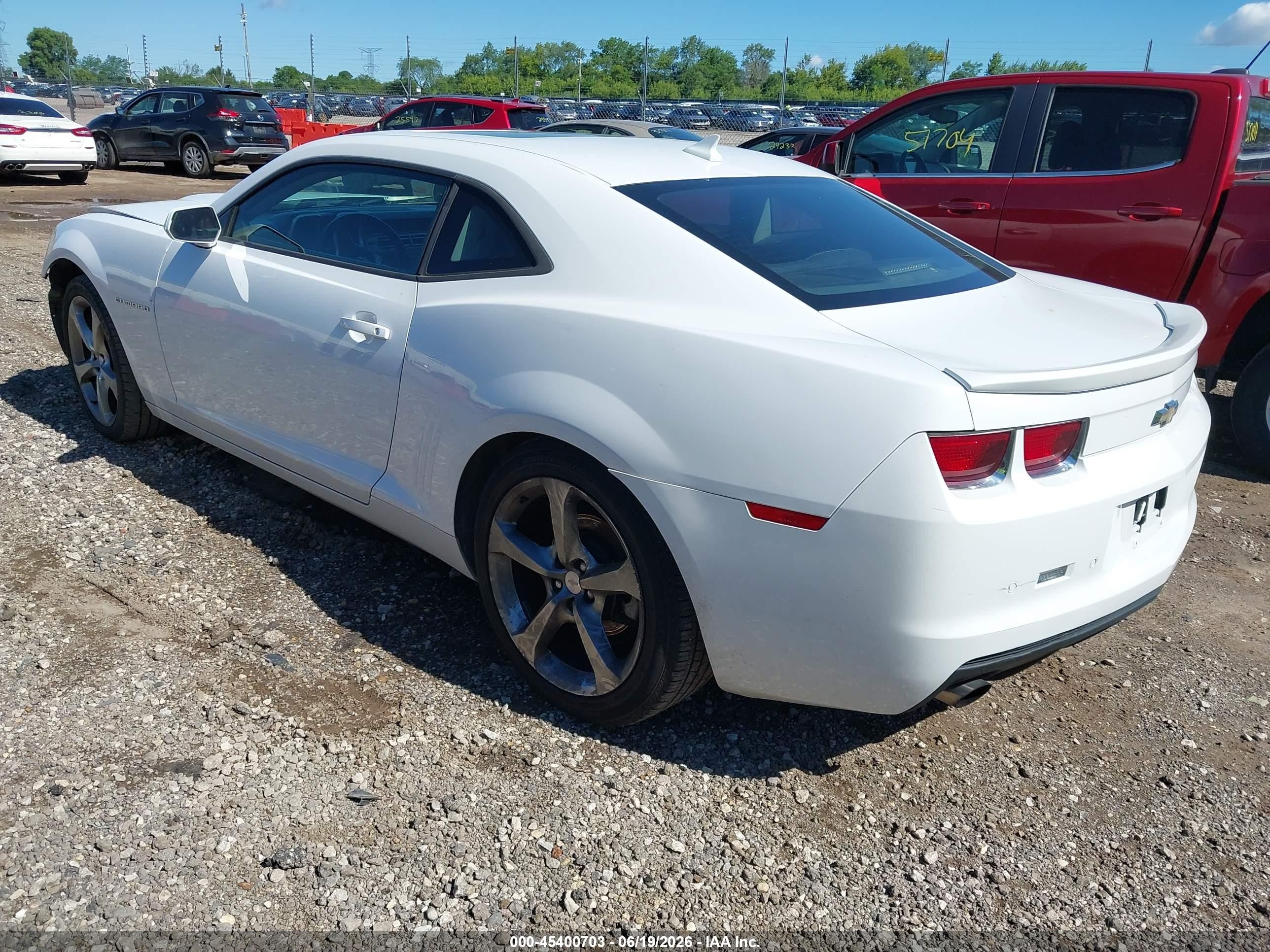 2013 Chevrolet Camaro 2lt White vin: 2G1FC1E38D9183453