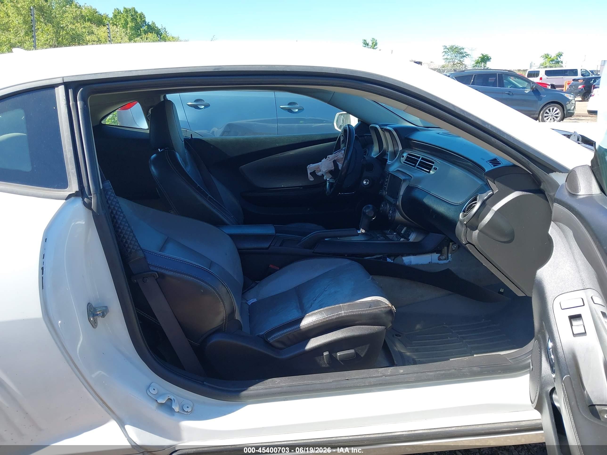 2013 Chevrolet Camaro 2lt White vin: 2G1FC1E38D9183453