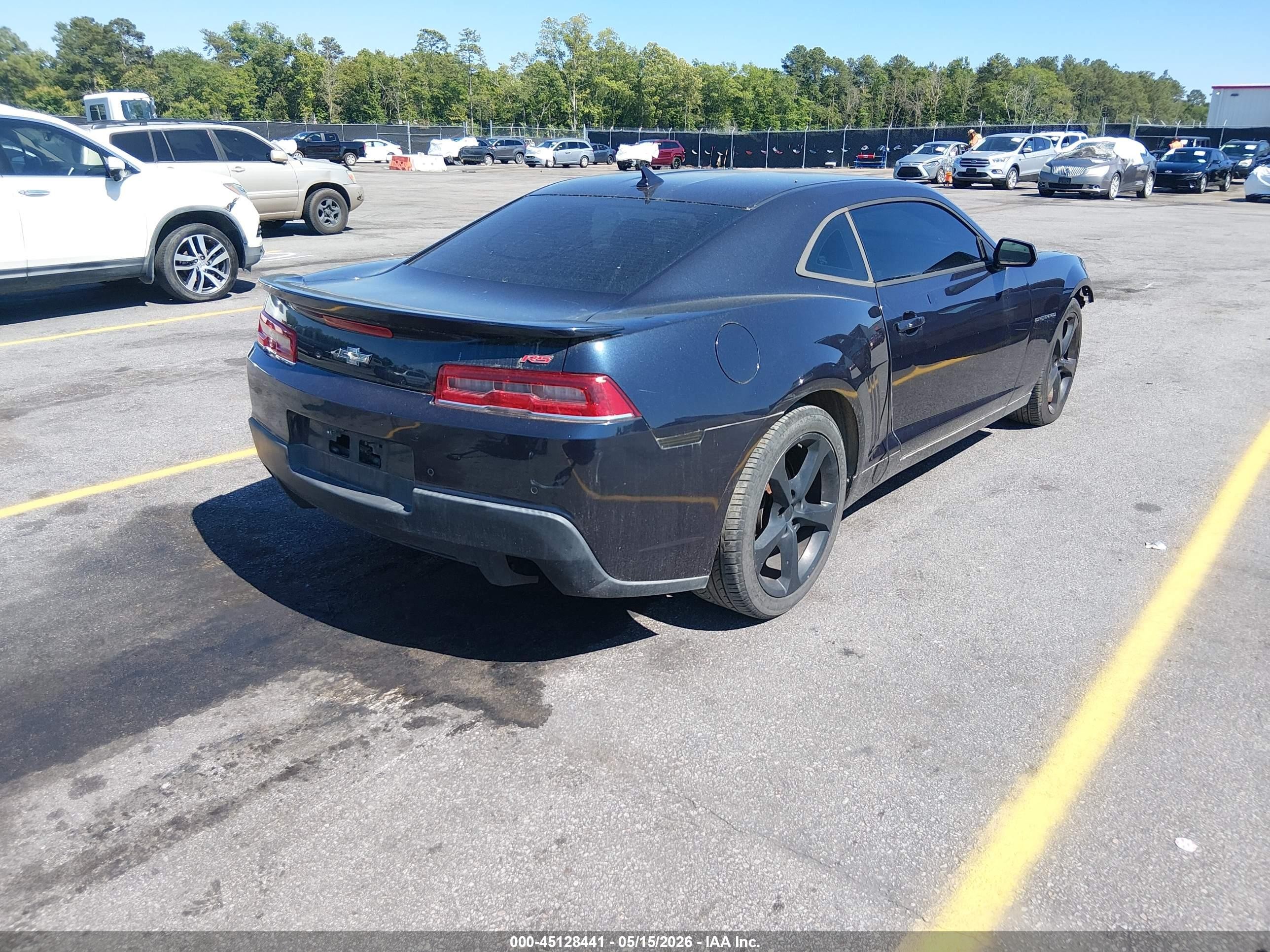2014 Chevrolet Camaro 2lt Black vin: 2G1FC1E38E9173362