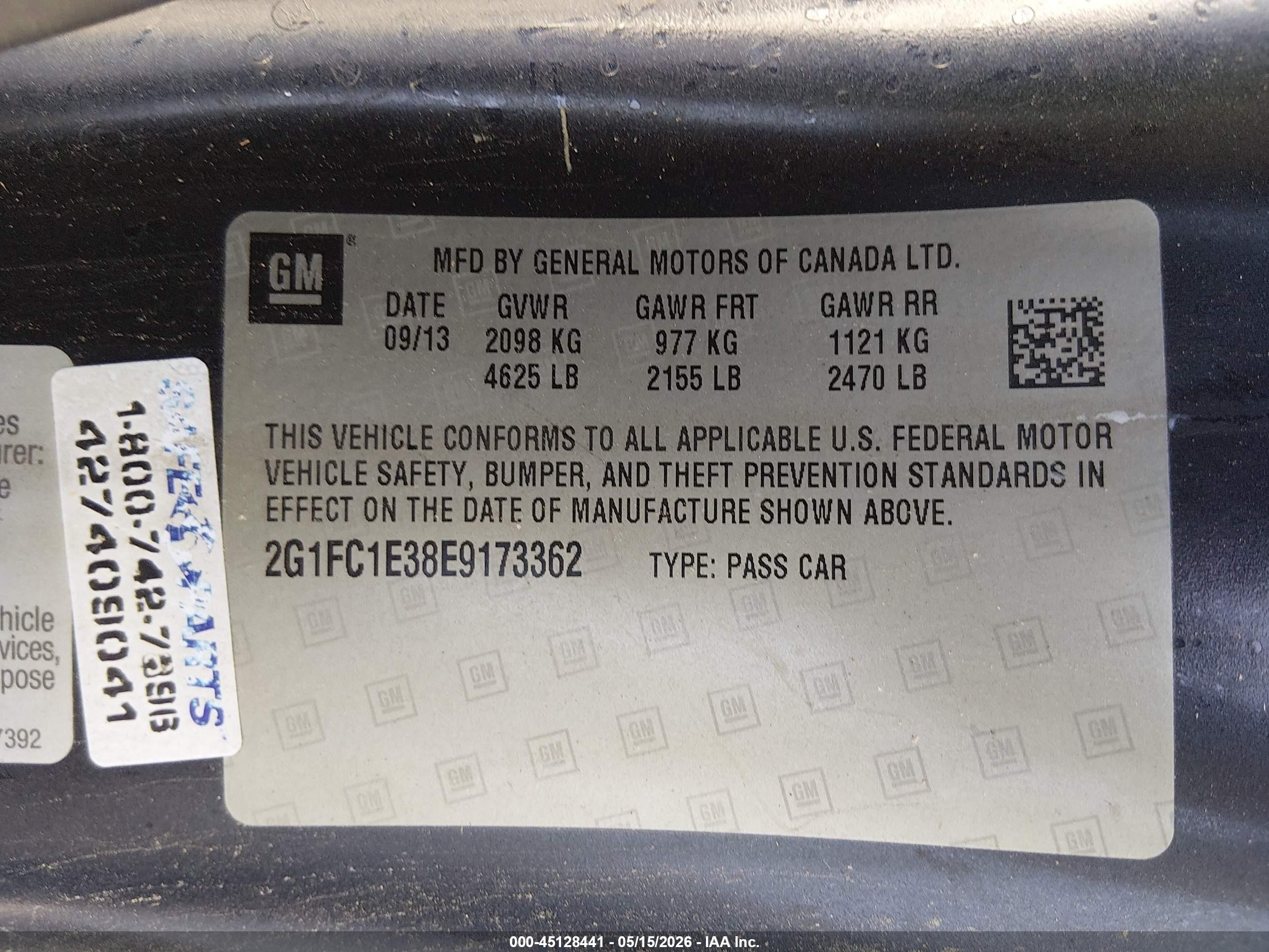 2014 Chevrolet Camaro 2lt Black vin: 2G1FC1E38E9173362