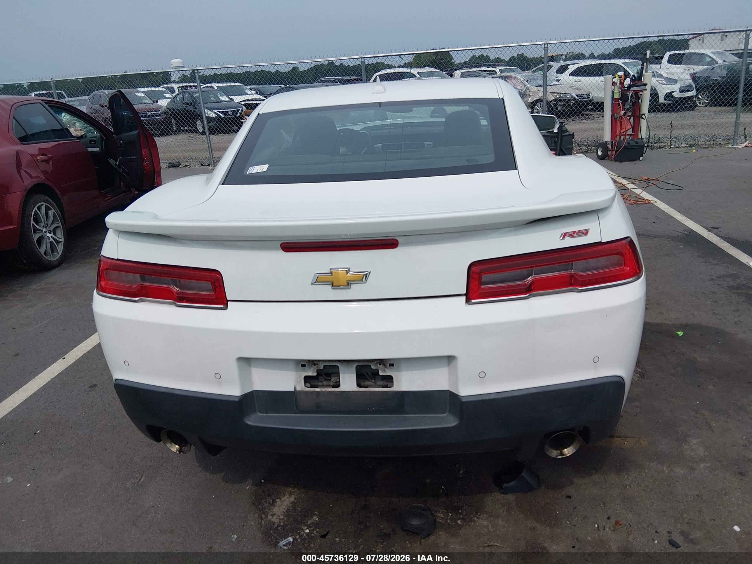 2014 Chevrolet Camaro 2lt Белый vin: 2G1FC1E38E9266883