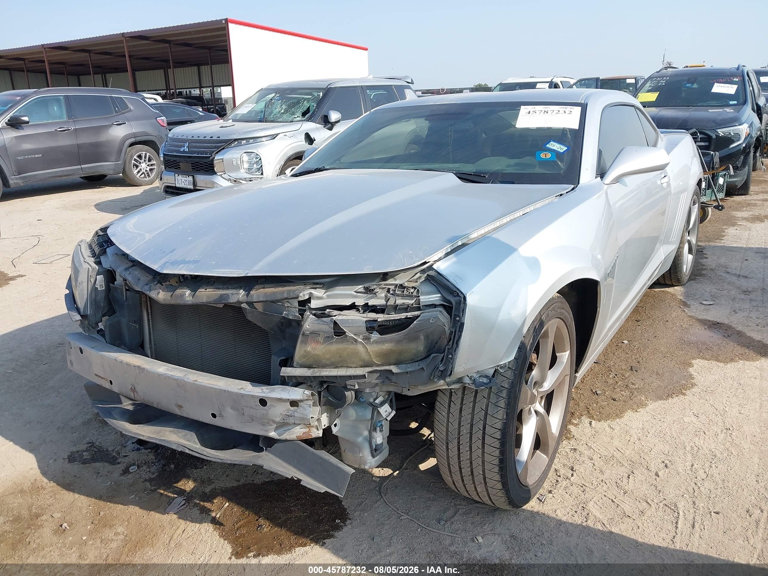 2014 Chevrolet Camaro 2lt Серебряный vin: 2G1FC1E38E9285210