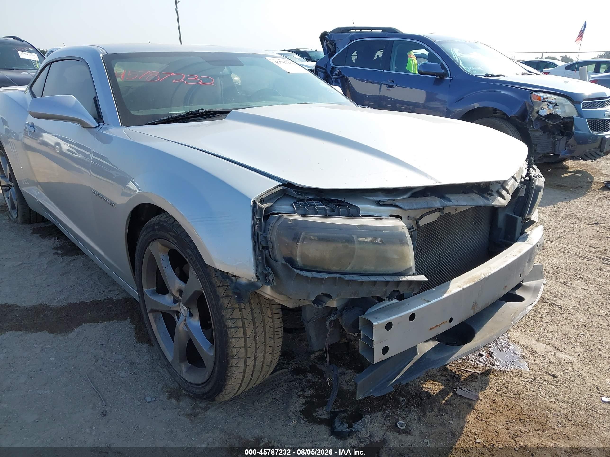 2014 Chevrolet Camaro 2lt Серебряный vin: 2G1FC1E38E9285210