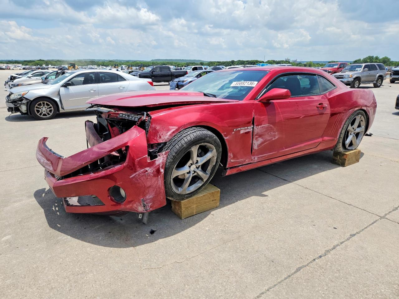 2013 Chevrolet Camaro Lt Red vin: 2G1FC1E39D9146105