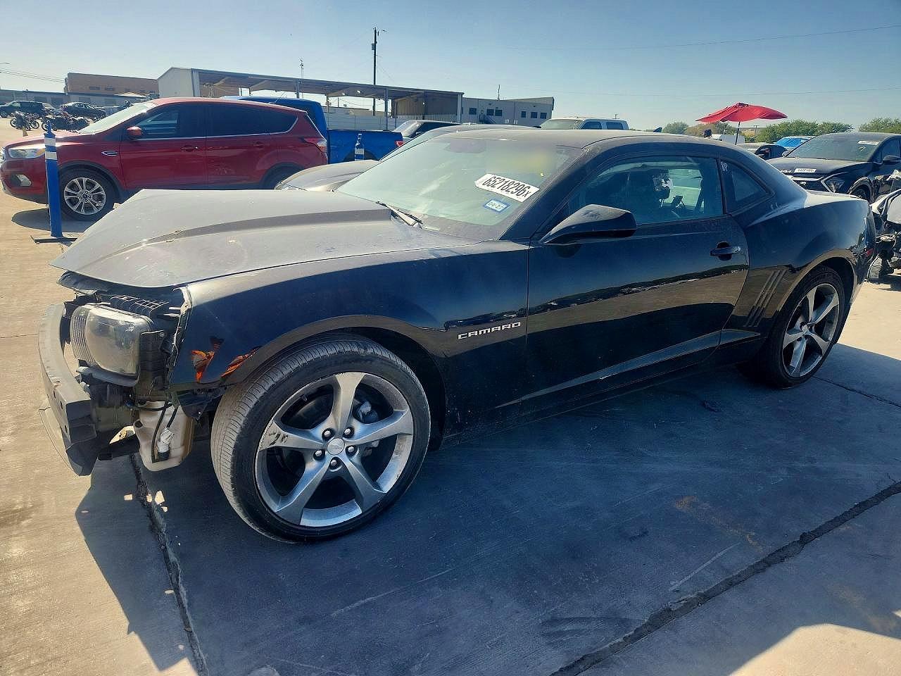 2013 Chevrolet Camaro Lt Black vin: 2G1FC1E39D9237780