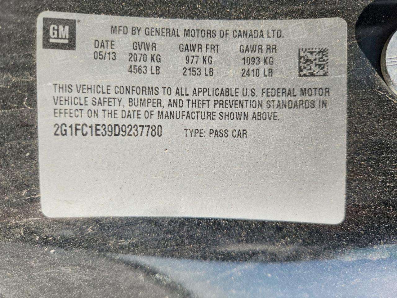 2013 Chevrolet Camaro Lt Черный vin: 2G1FC1E39D9237780